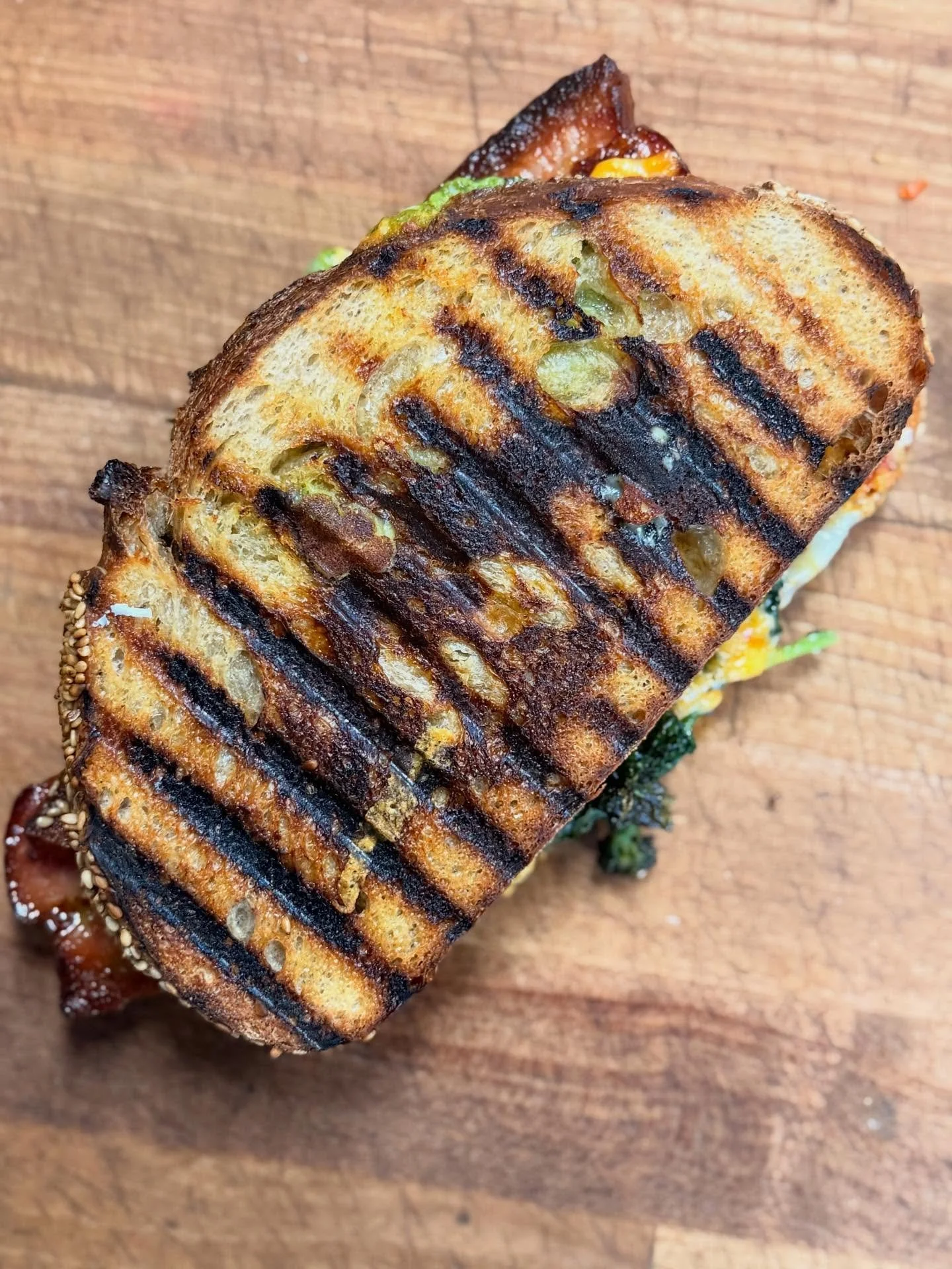 Late post, but we have some great lunch specials on this week.  Primed and ready to go for the chilly weather.  Hope to see you soon!

Panini - smoked pancetta, chili mayo, roasted broccoli raab, provolone, salsa verde, on salita sourdough 

Soup - c