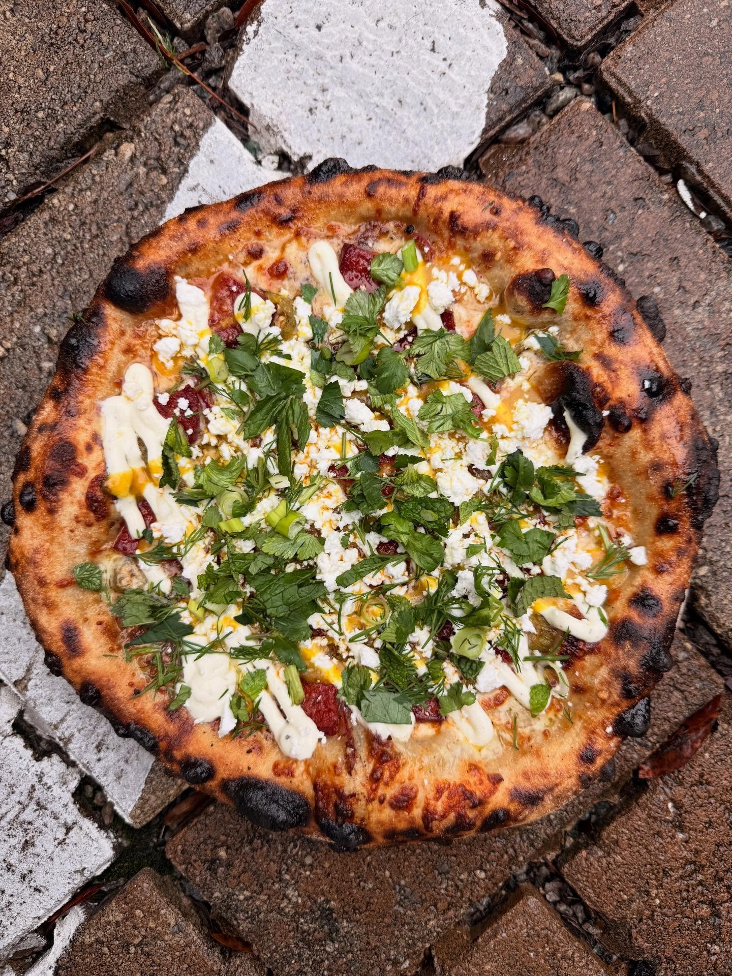 What&rsquo;s worst than a floor pizza, maybe a rain pizza?!? Any way, we have got lots of new pies on this weekend.  I was going to post our new sausage pizza, but this one stole the show.  I have been craving shawarmas so bad lately, so i figured le