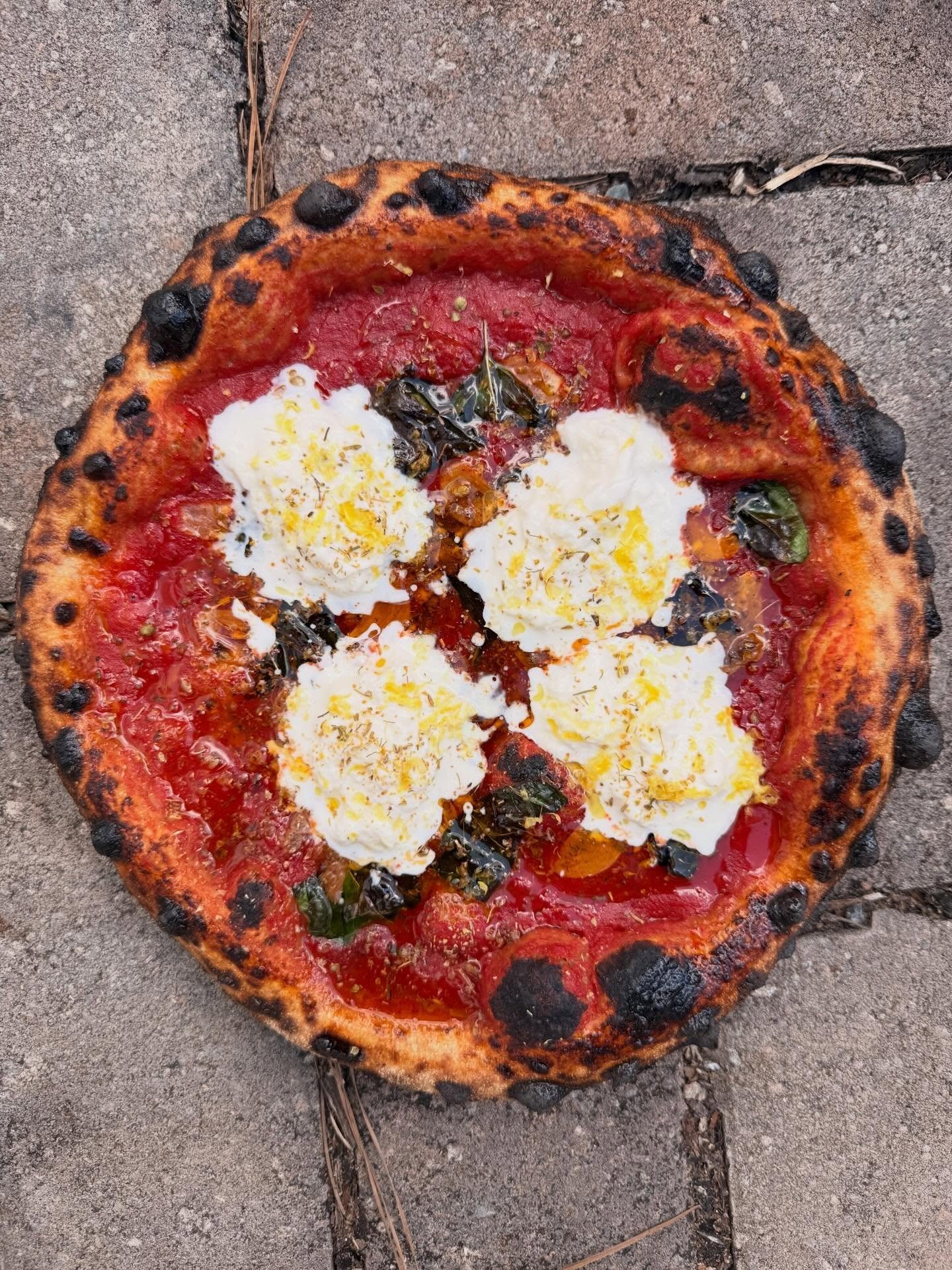 New favorite pizza, not just on our menu, but anywhere.  Simple, classic, delicious.  This one might stick around all summer long.  Deliciously salty Sicilian anchovies balanced by fresh lemony agrumato and Lemon zest, topped with cool rich burrata. 