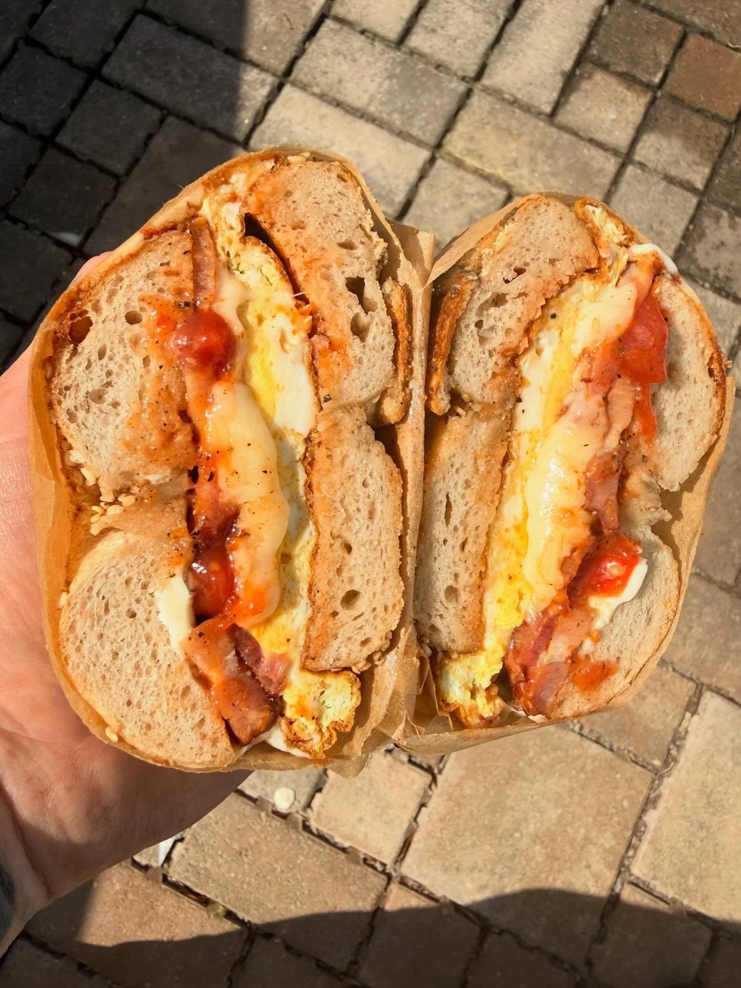 BECSPK, a classic NY breakfast Sammie.  Not on the menu&hellip;yet, but if it&rsquo;s your thing just ask.

Bacon, Egg, Cheese, Salt, Pepper, Ketchup, we hit with some good butter and kicked up the ketchup with our fermented chili paste.
