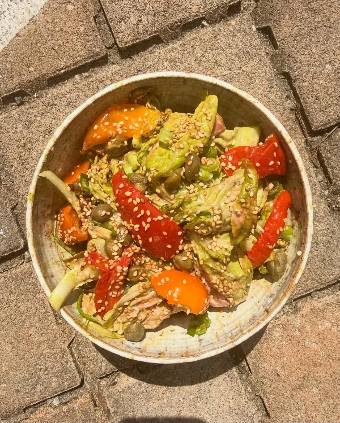 It&rsquo;s salad season, So here is another new one for yins!  Totally vegan, totally delicious, totally rad!

Radicchio Salad - green onion, preserved tomato, caper, yuzu tahini green goddess
