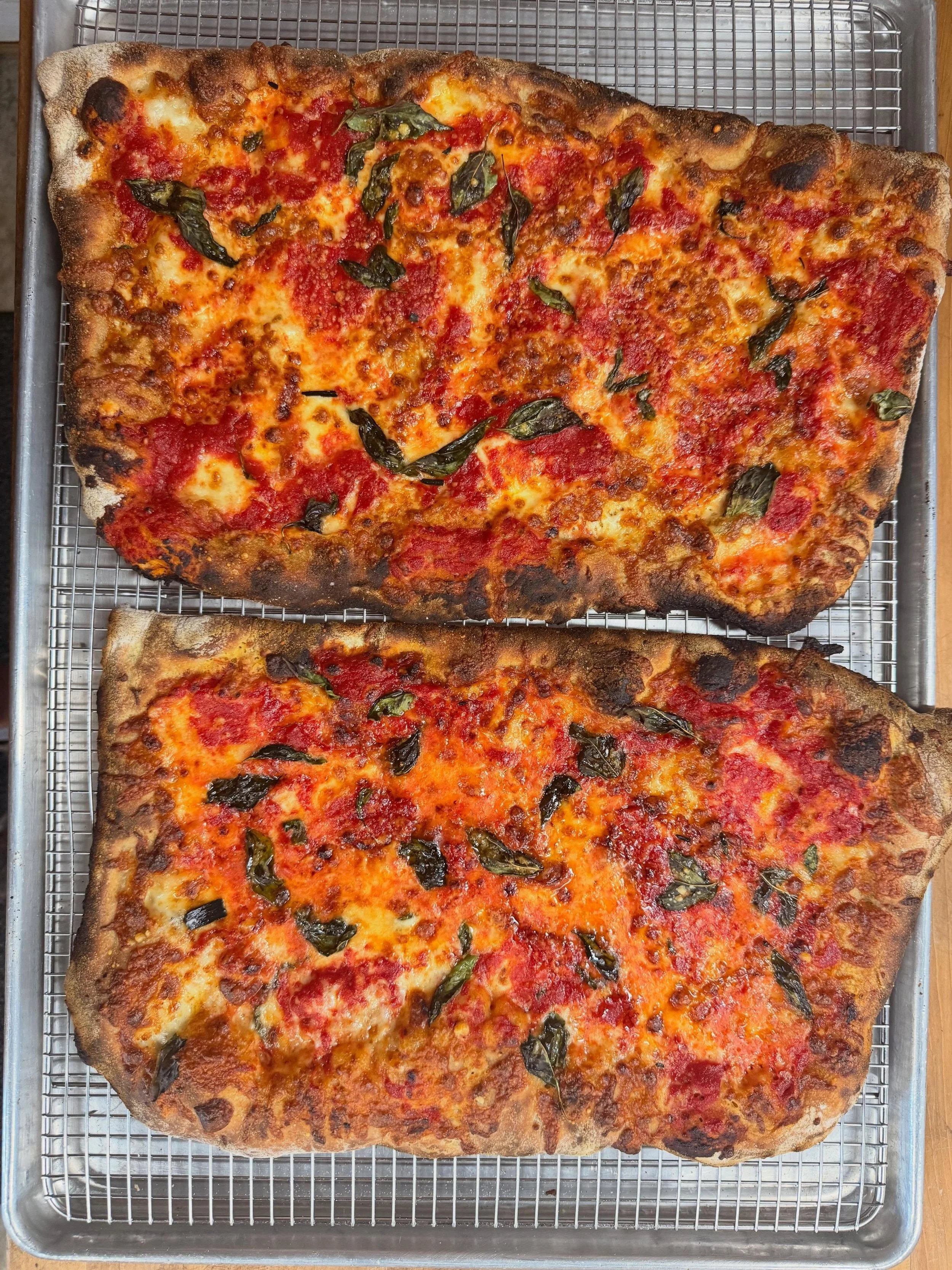 For all of those that ask for pizza by the slice.  Today is your day.  Somewhere between Roman style, schicciatta and pizza Al tagllio.  A nice reminder that I don&rsquo;t know what I am doing, but always good to learn through trial by error or somet