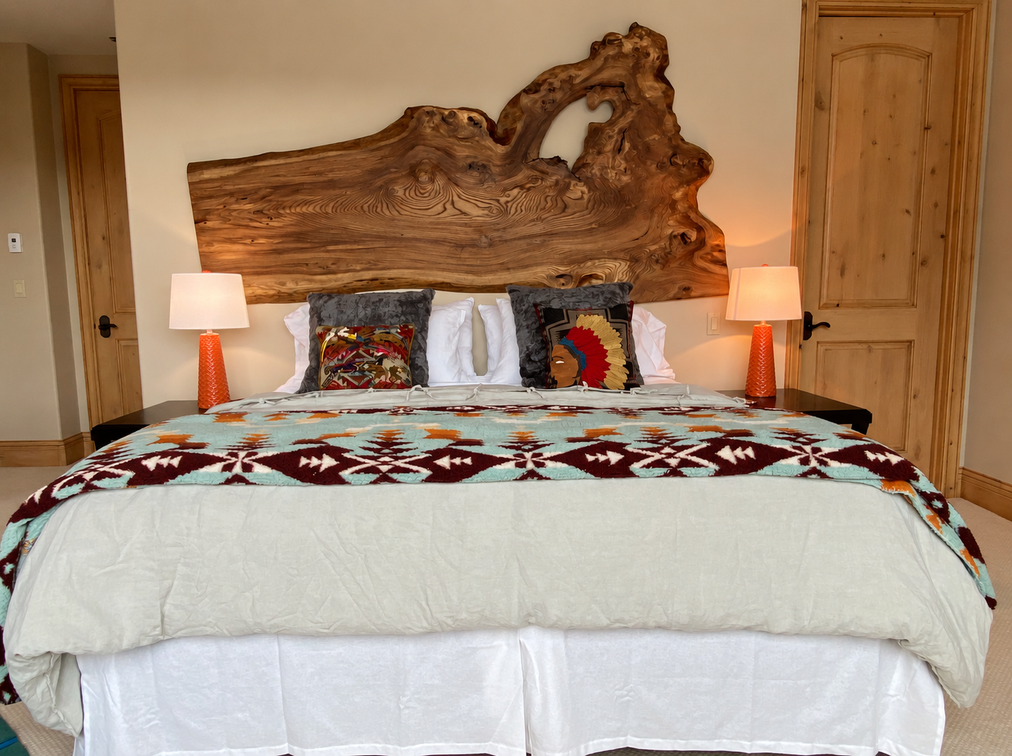 Live Edge English Elm Burl Headboard