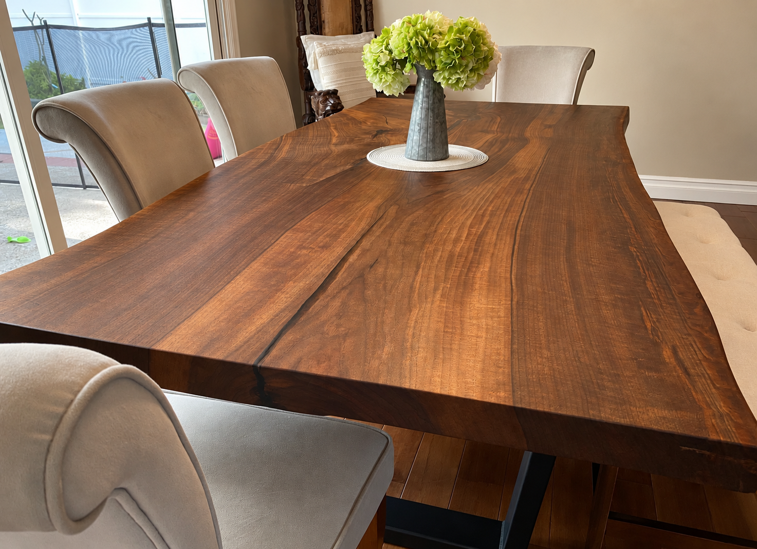 Stunning Live Edge English Walnut Dining Table