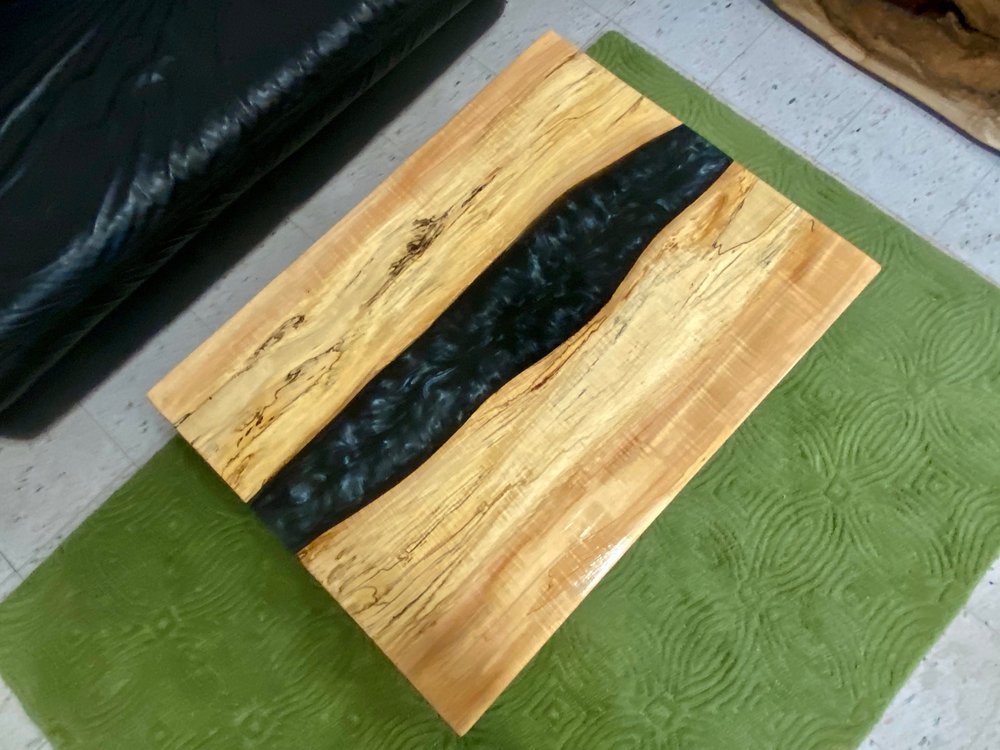 Live Edge Spalted Maple Resin River Coffee Table with Swirly Black River -  Epoxy Resin Coffee Table - Wood and Resin River Coffee Table - Carlberg  Design