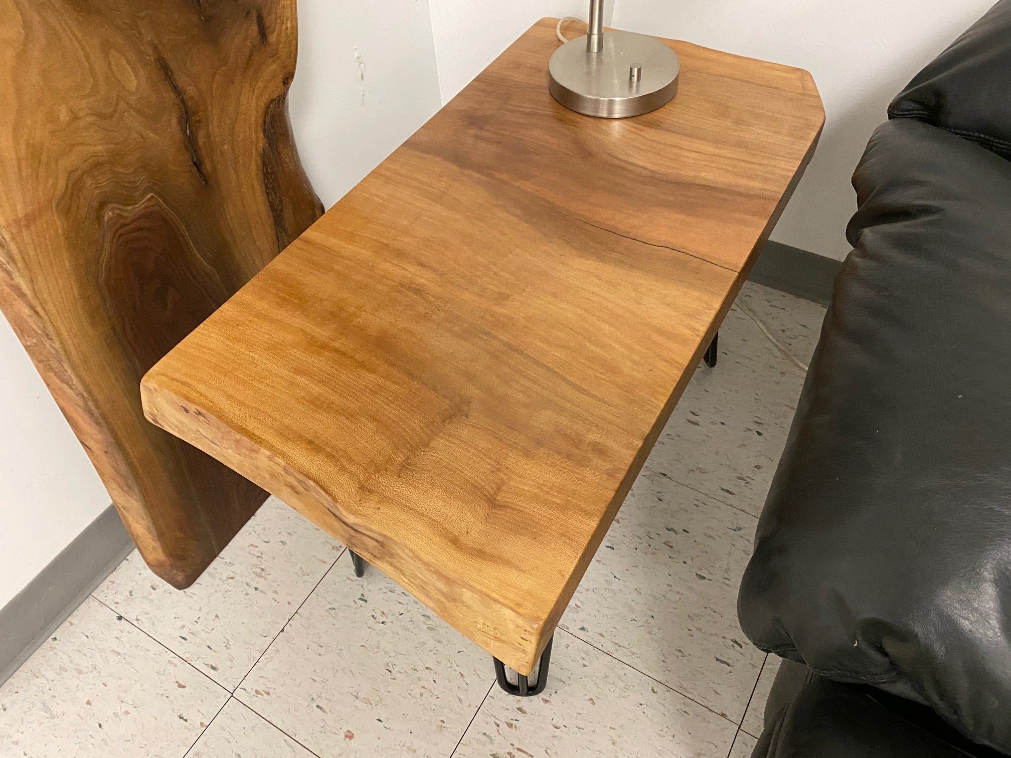 Live Edge Accent Table For Sale - Live Edge Sycamore Slab