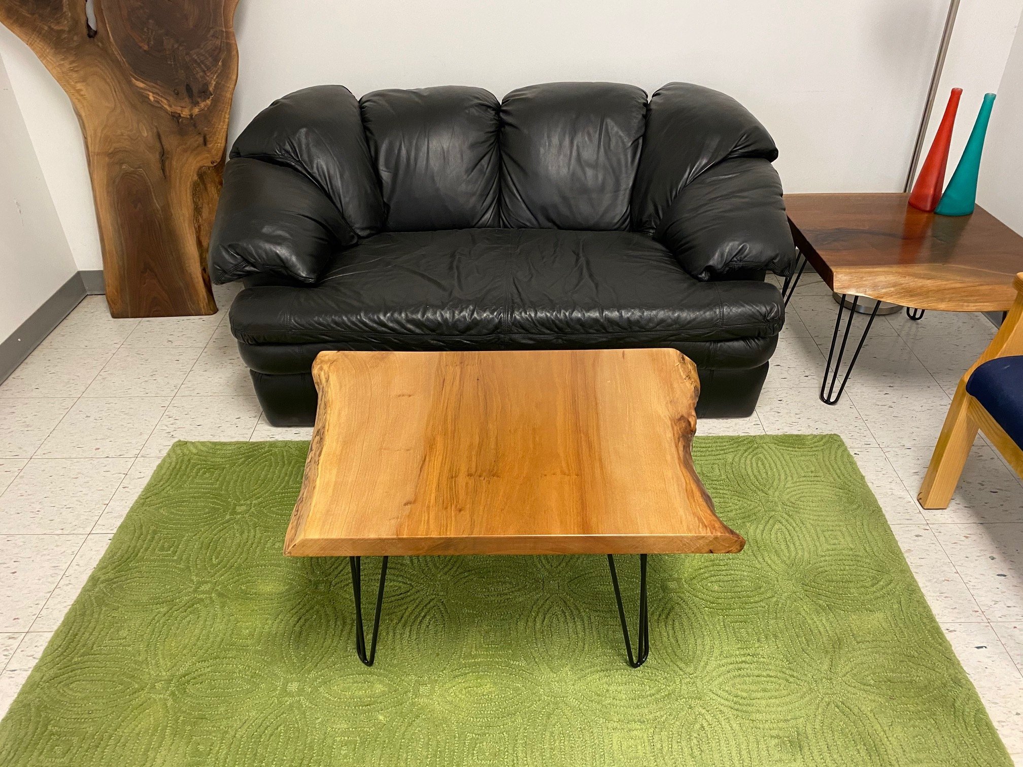 Live Edge Sycamore Coffee Table For Sale