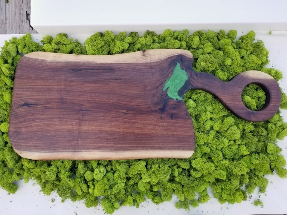 Live Edge Cutting Board For Sale - Black Walnut