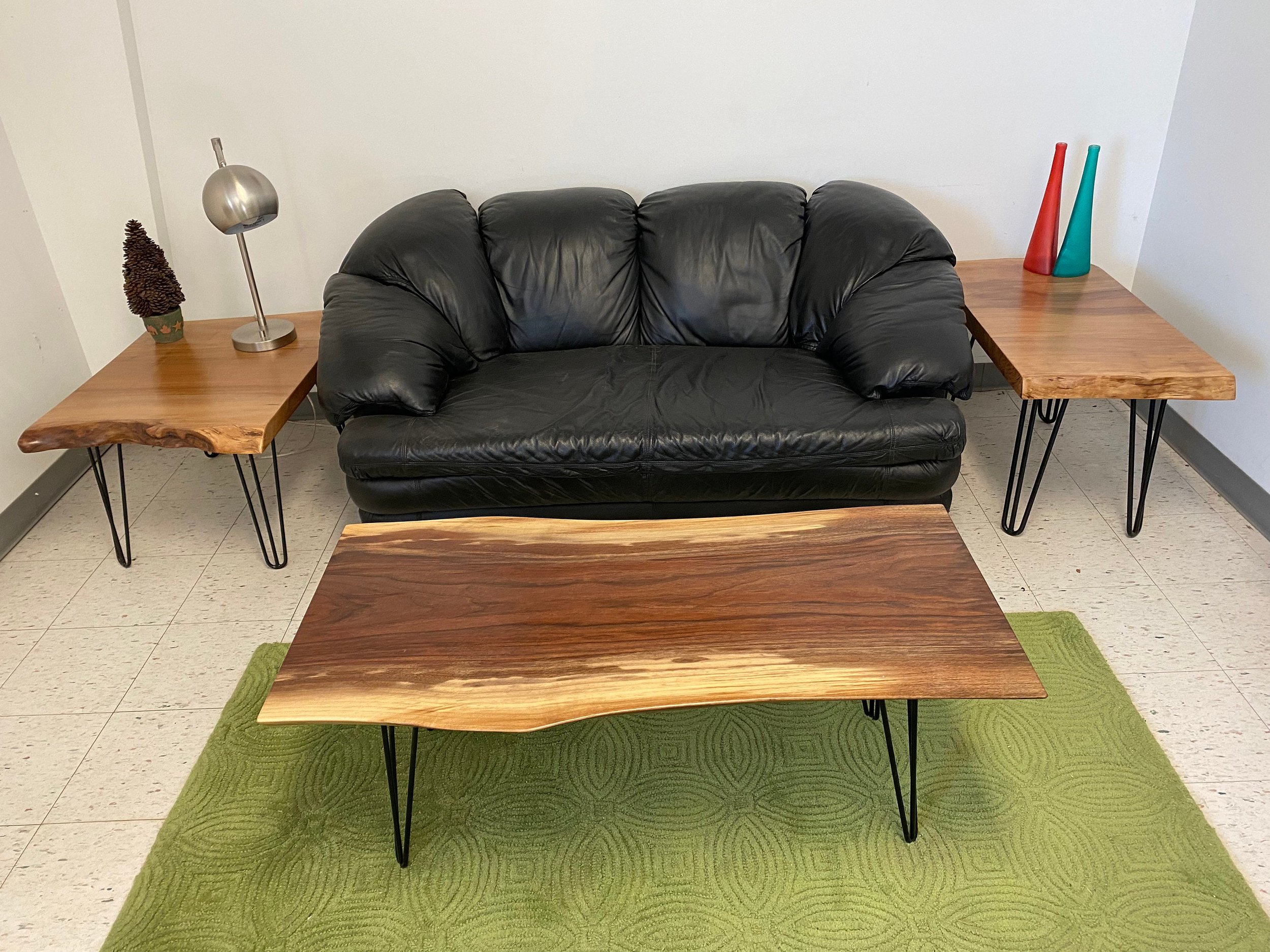 Natural Edge Coffee Table For Sale - Black Walnut Wood Slab
