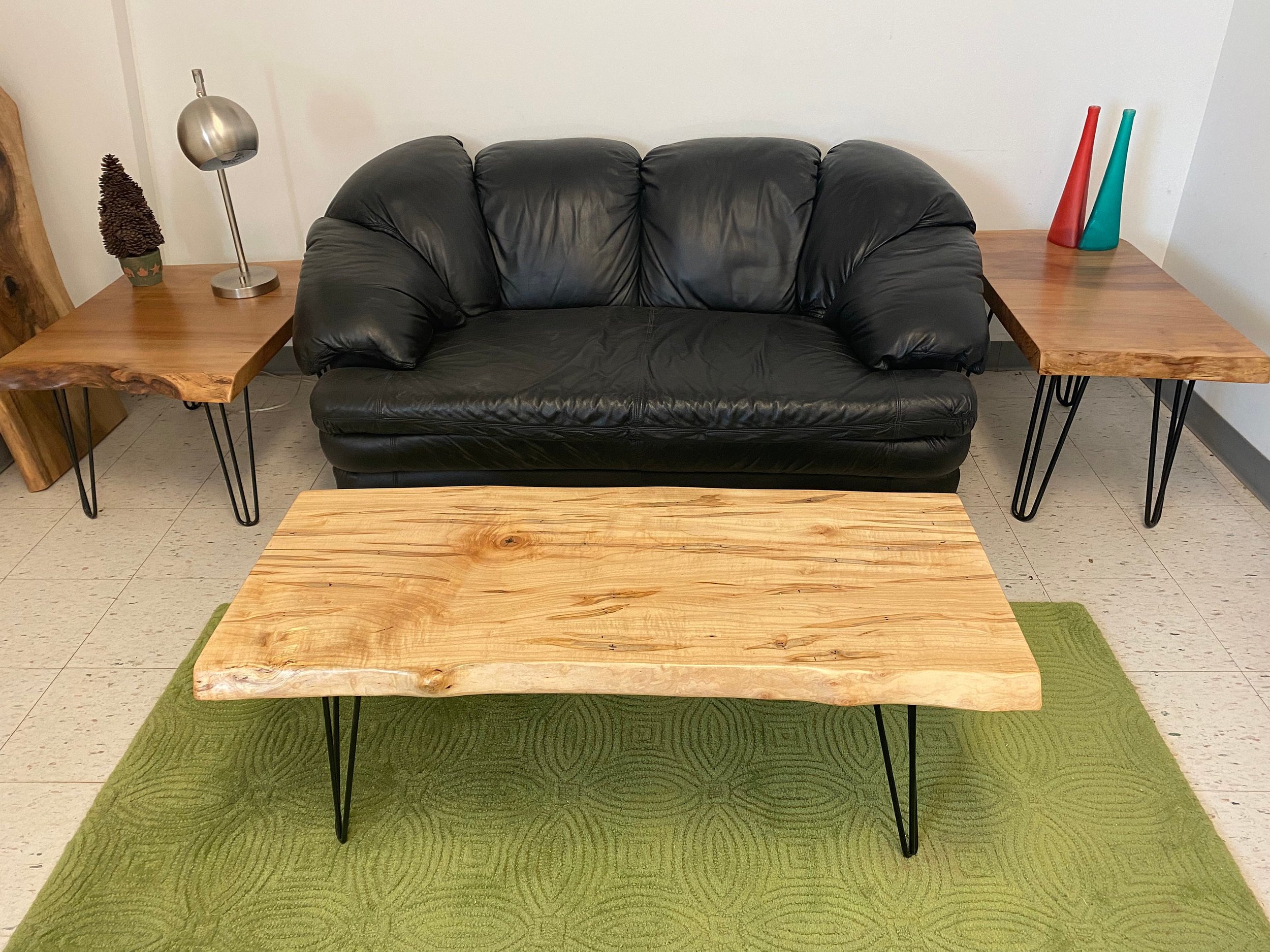 Live Edge Maple Coffee Table For Sale - Ambrosia Maple
