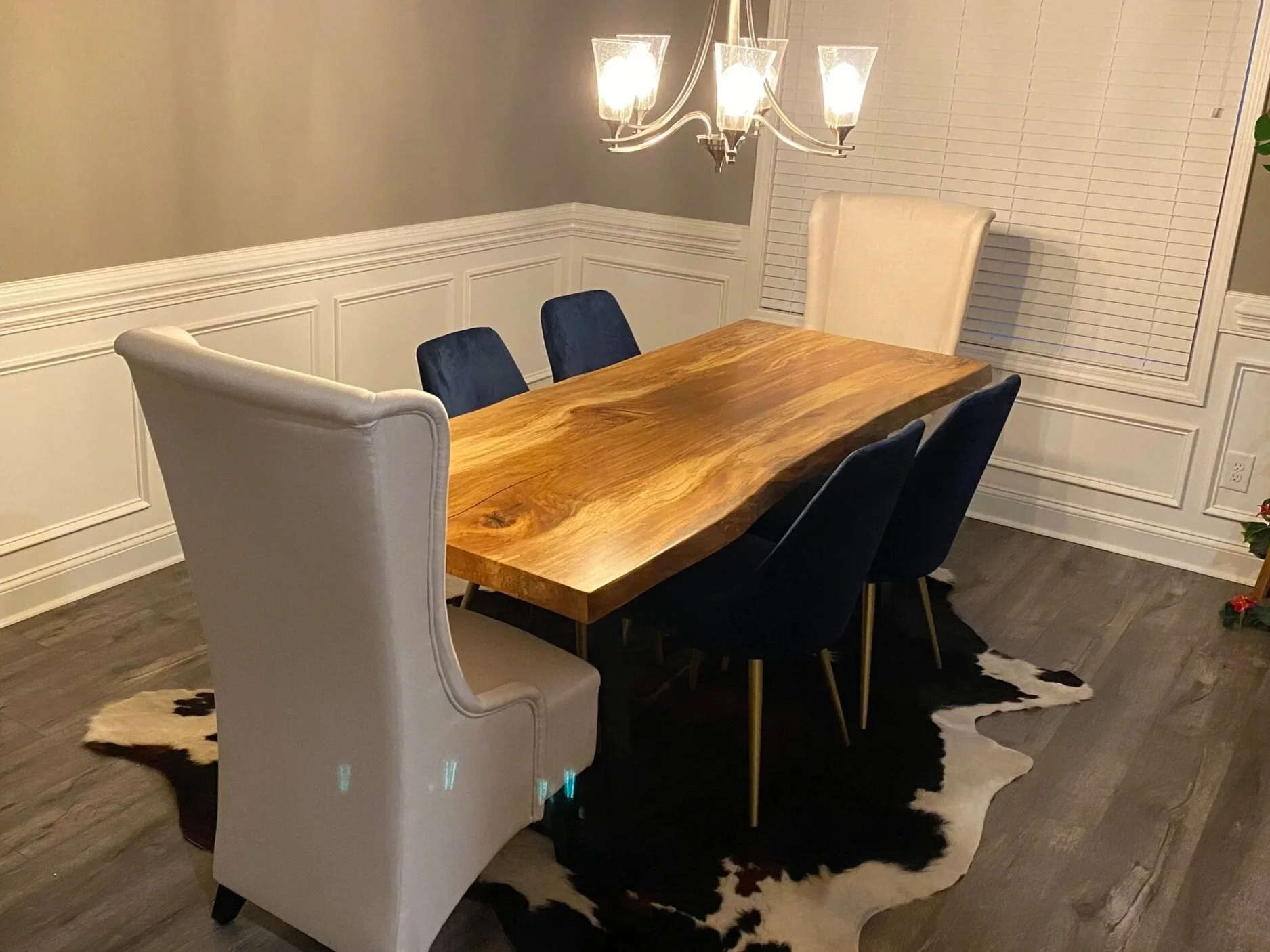 Unique Sycamore Live Edge Dining Table
