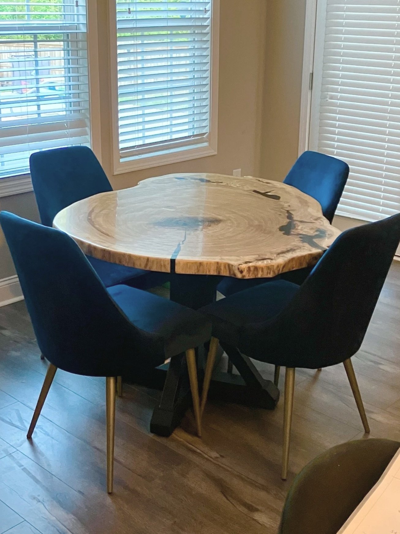 Large Live Edge Cross Cut Table