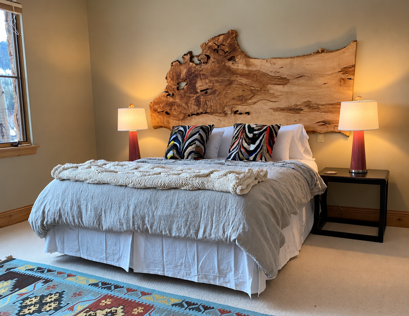 Live Edge Myrtle Burl Headboard