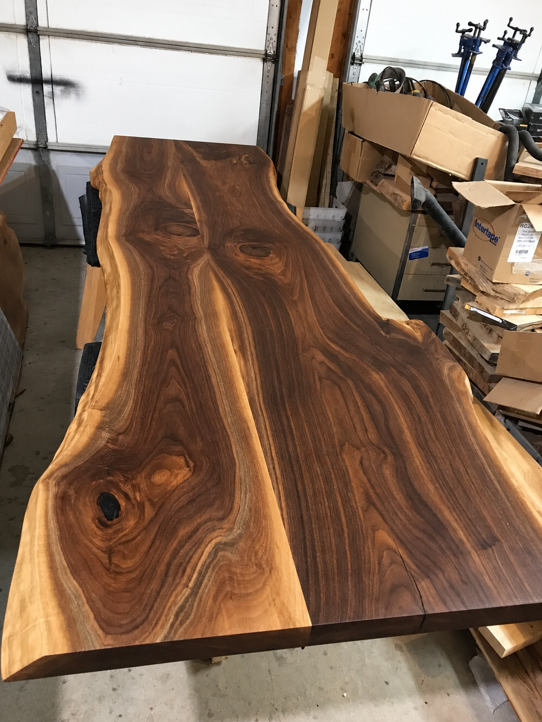 Unique Live Edge Black Walnut Table Top
