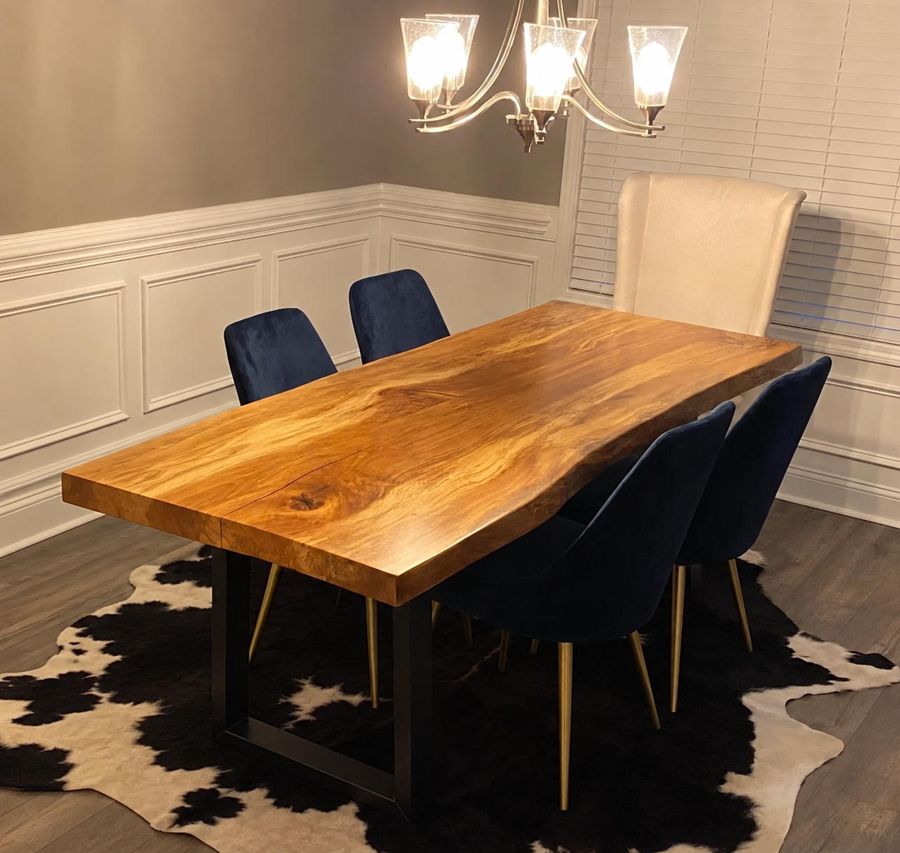 Sycamore Live Edge Dining Room Table