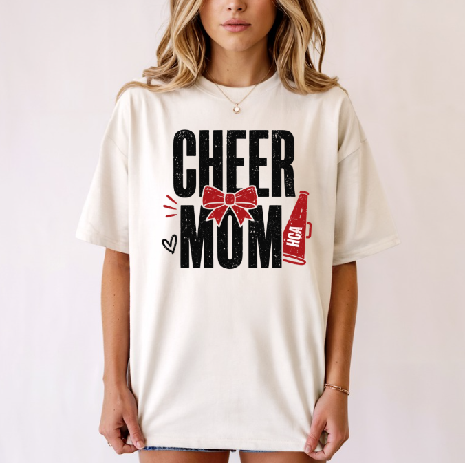 Cheer Mom - Bow & Megaphone