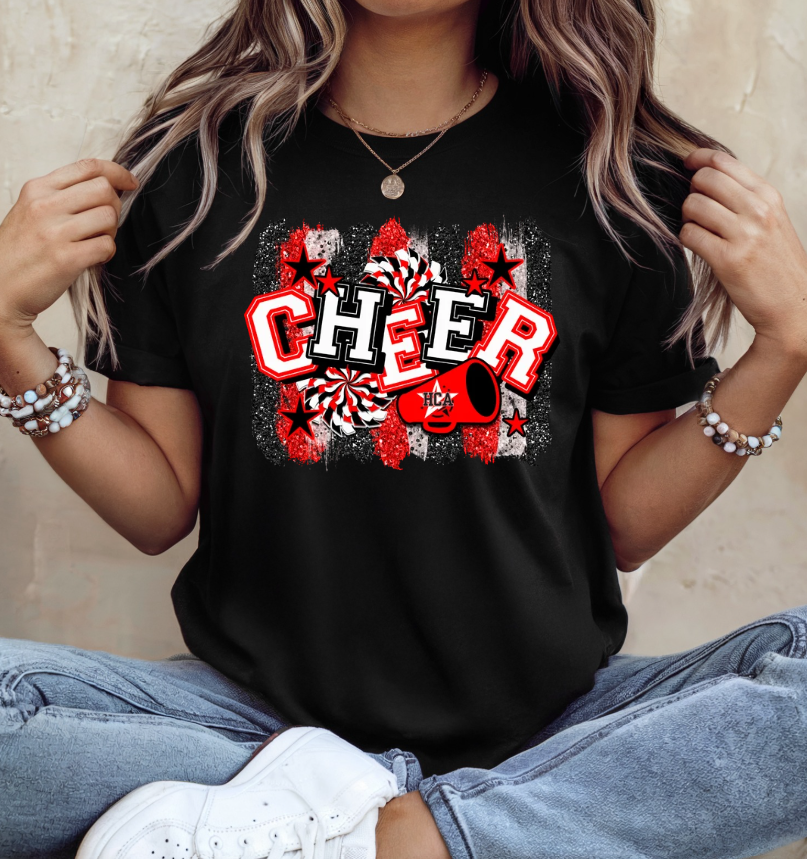 Adult HCA REAL Glitter Cheer Logo
