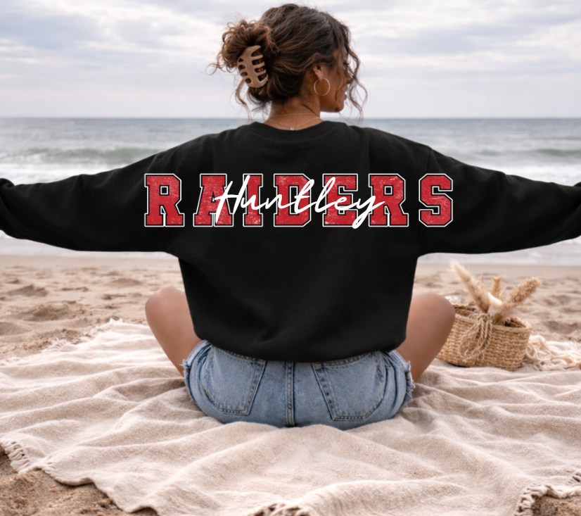 HYF Adult & Youth Raiders Oversized Letters Crewneck- Flag