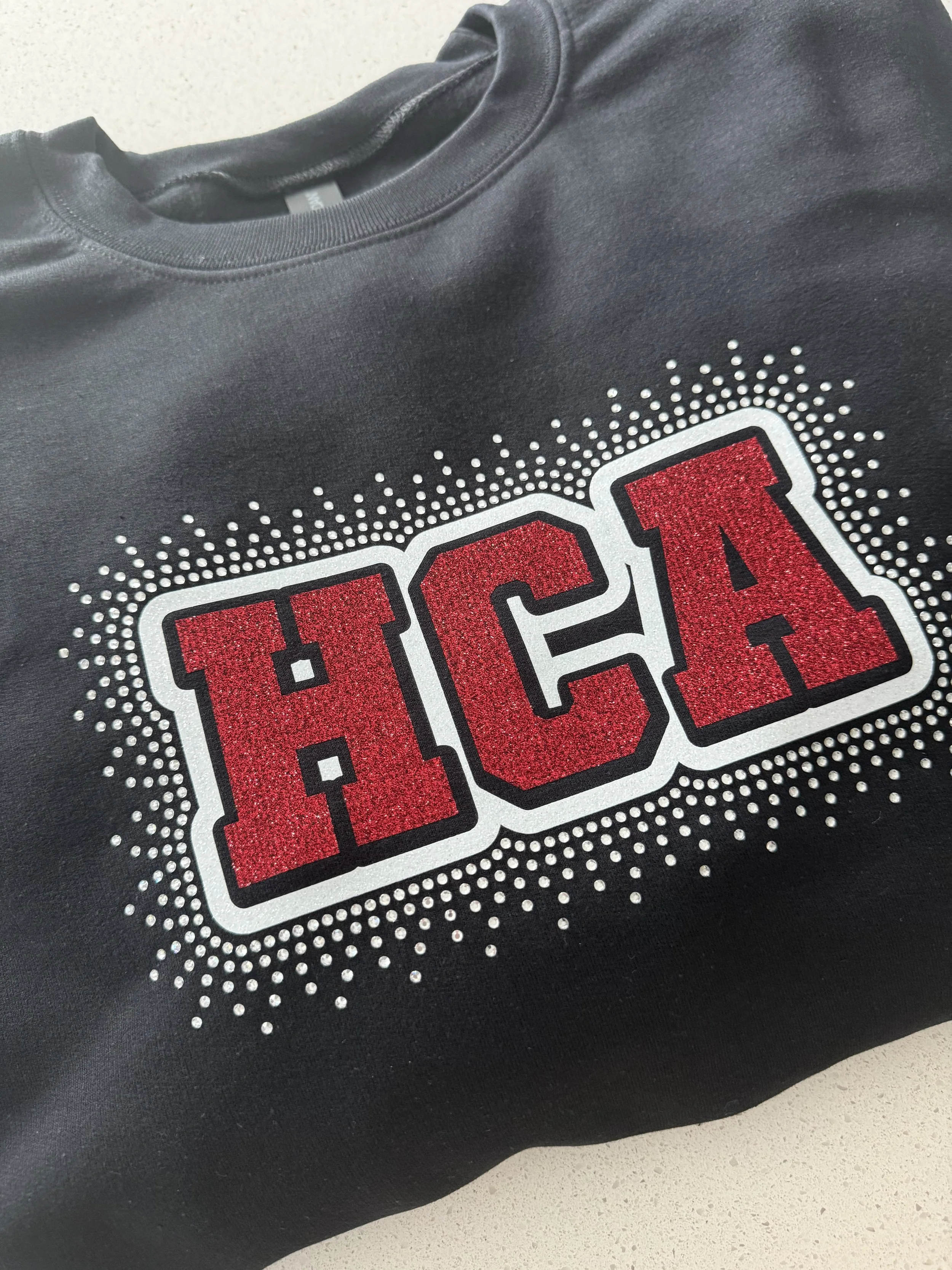 Adult HCA Rhinestone & Glitter Design