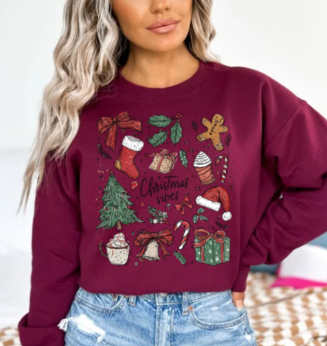 Christms Vibes Maroon Crew.png