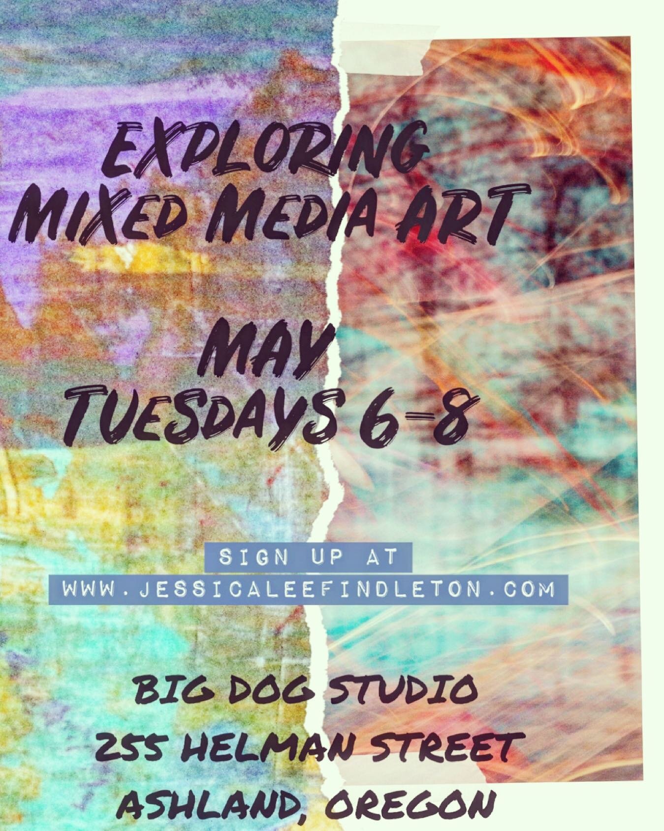 We have many more seats in this awesome Art Studio Classroom for you to come paint &amp; create. 
Tuesday May 23 &amp; May 30th 
6-8

Explore Mixed Media Art &amp; creative Expression 

Payment through Venmo, paypal , cash and check are available 

$