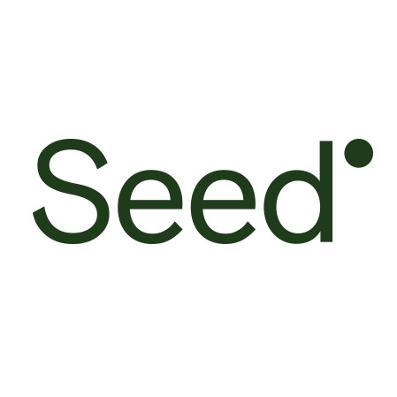 Logo with the word 'Seed' and a dot in dark green on a white background.