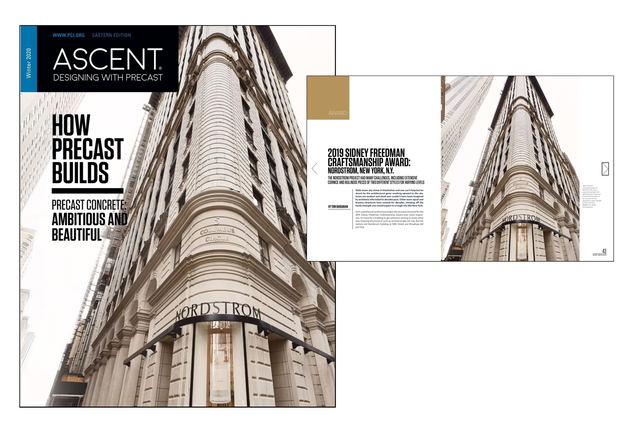 Ascent Magazine - Cover photo of the new Nordstrom Flagship in New York.
