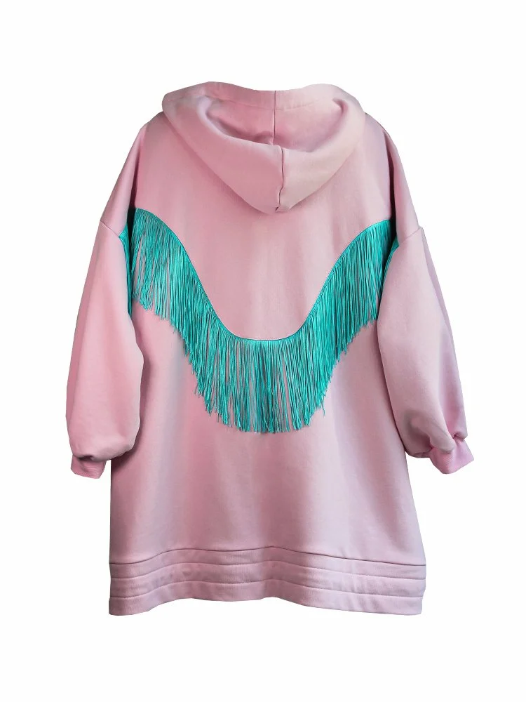 Mega hoodie wavy fringe pink turqoise back.jpg