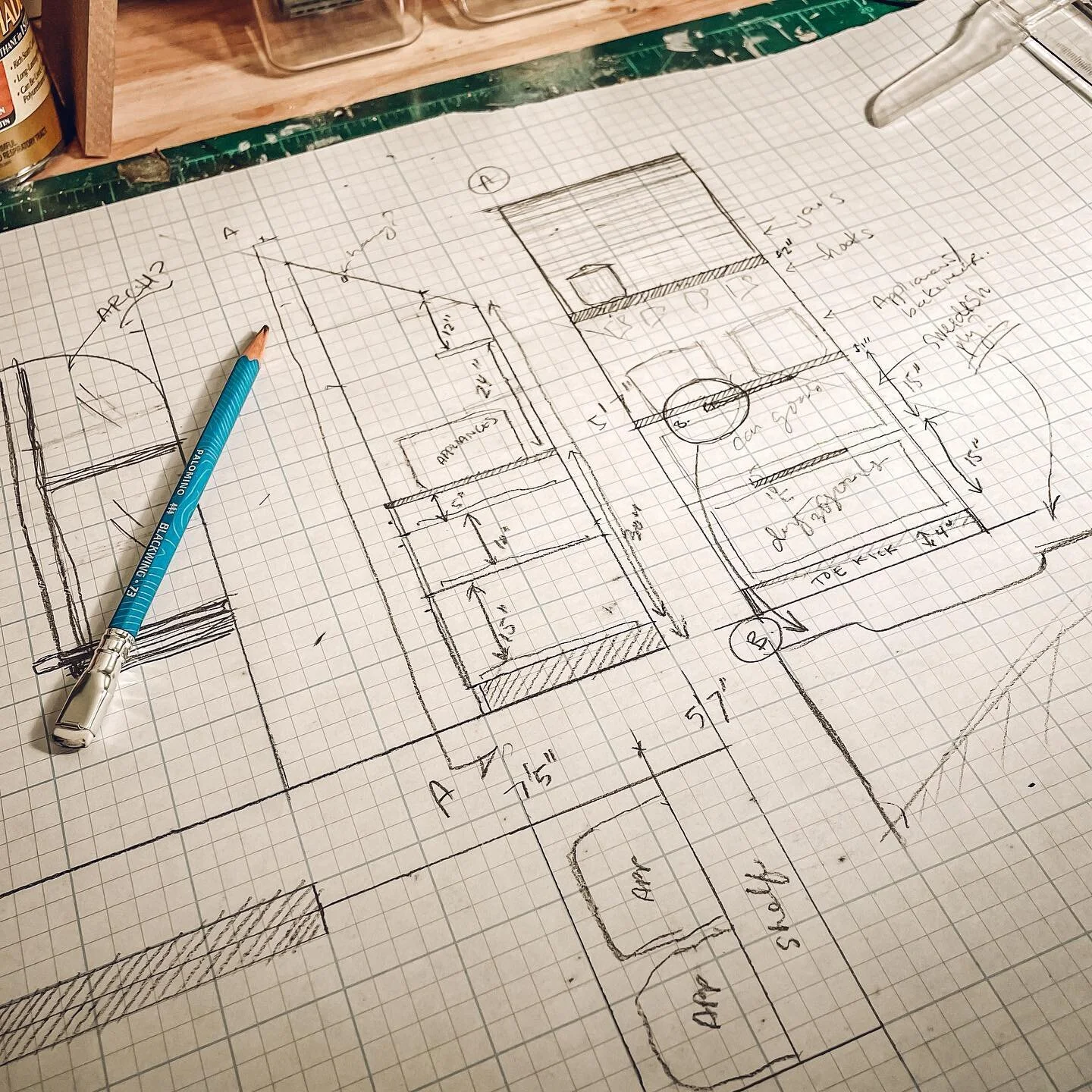 Pantry cabinet technical sketch. Thinking about arching the doorway instead of a traditional door. 🤔

#miniatures #miniature #dollhouse #dollhouseminiatures #architecture #interiordesign #industrialdesign #maker #craftsman #craft #builder #midcentur