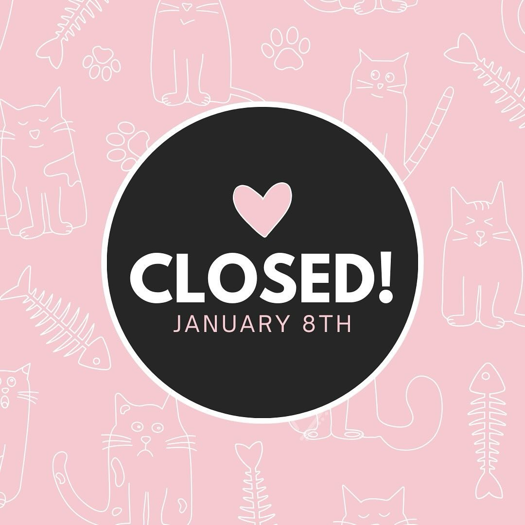 ‼️ CLOSED 1/8‼️

We will be closed tomorrow Wednesday, January 8 for some much needed touch-ups and deep cleaning after the very busy holiday season! We&rsquo;ll be back open for normal hours on Thursday, January 9 so be sure to book your visit to co