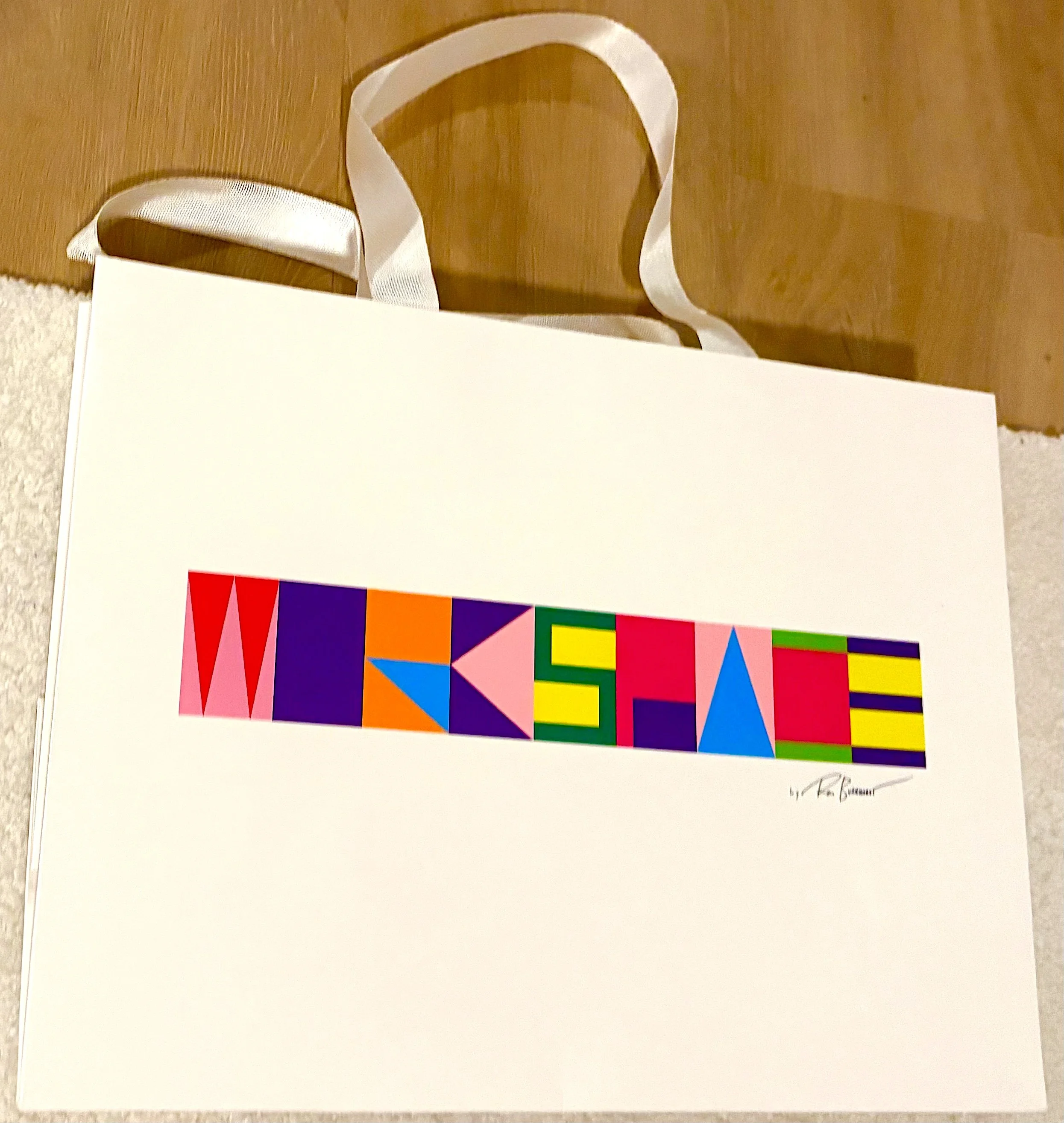 SOLD-"KRAVET WORKSPACE" LetterScape Art Design by Ron Burkhardt commissioned for opening of new "Workspace" stores around America, spring 2026.