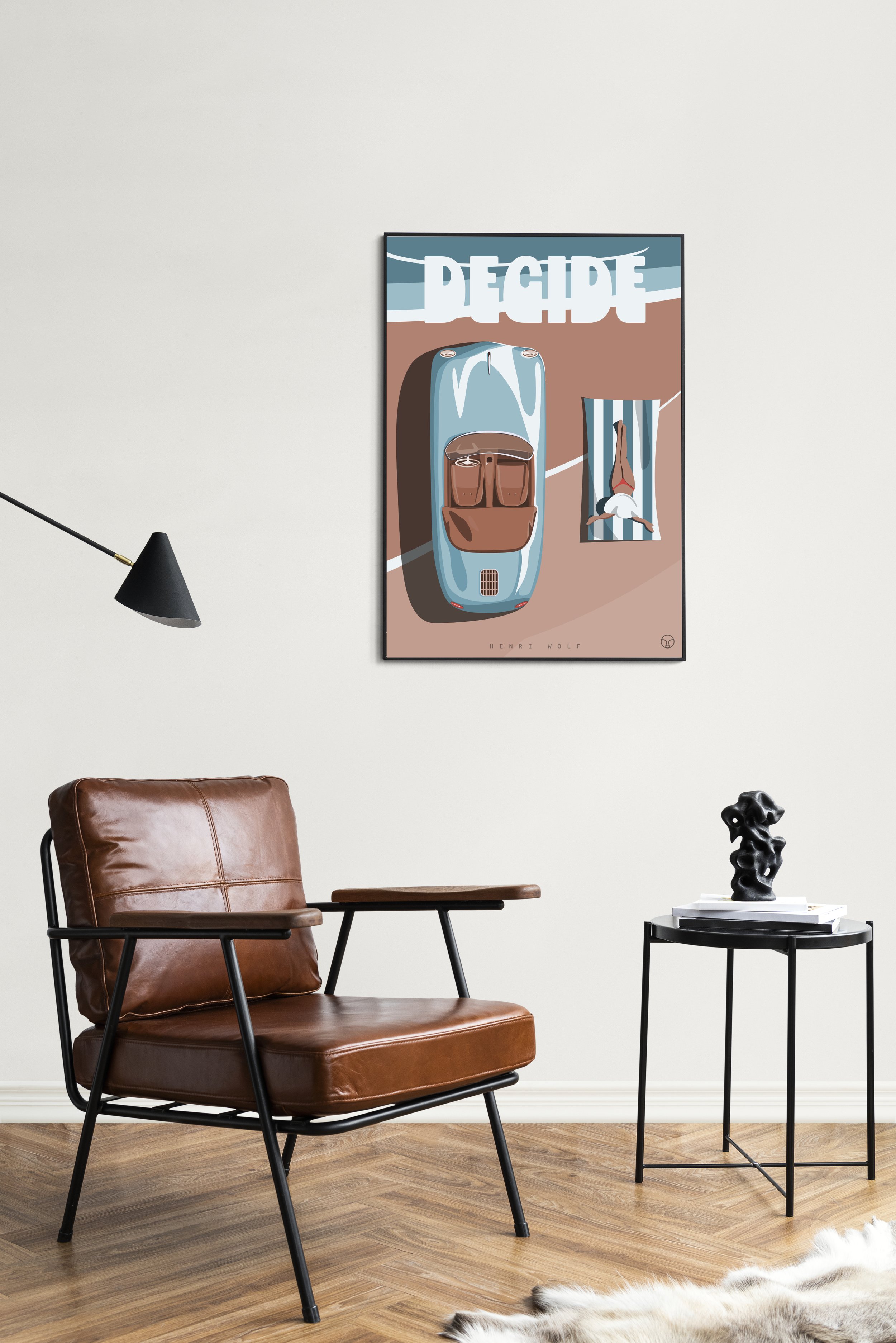 porsche picture-frame-with-line-art-by-reading-coffee-table-living-room.jpg