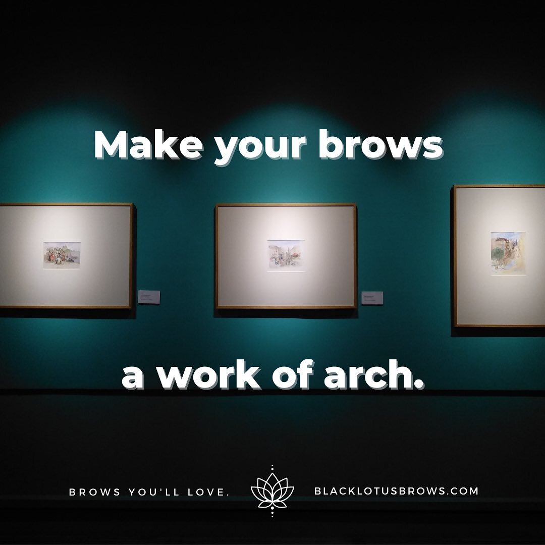 Some people can put their work on display, like in a museum or on mom&rsquo;s fridge. When we complete your dream brows, you&rsquo;ll want to show everyone, because after all, they are a work of arch&hellip; err&hellip; art. 😉🖌️
&bull;
&bull;
&bull