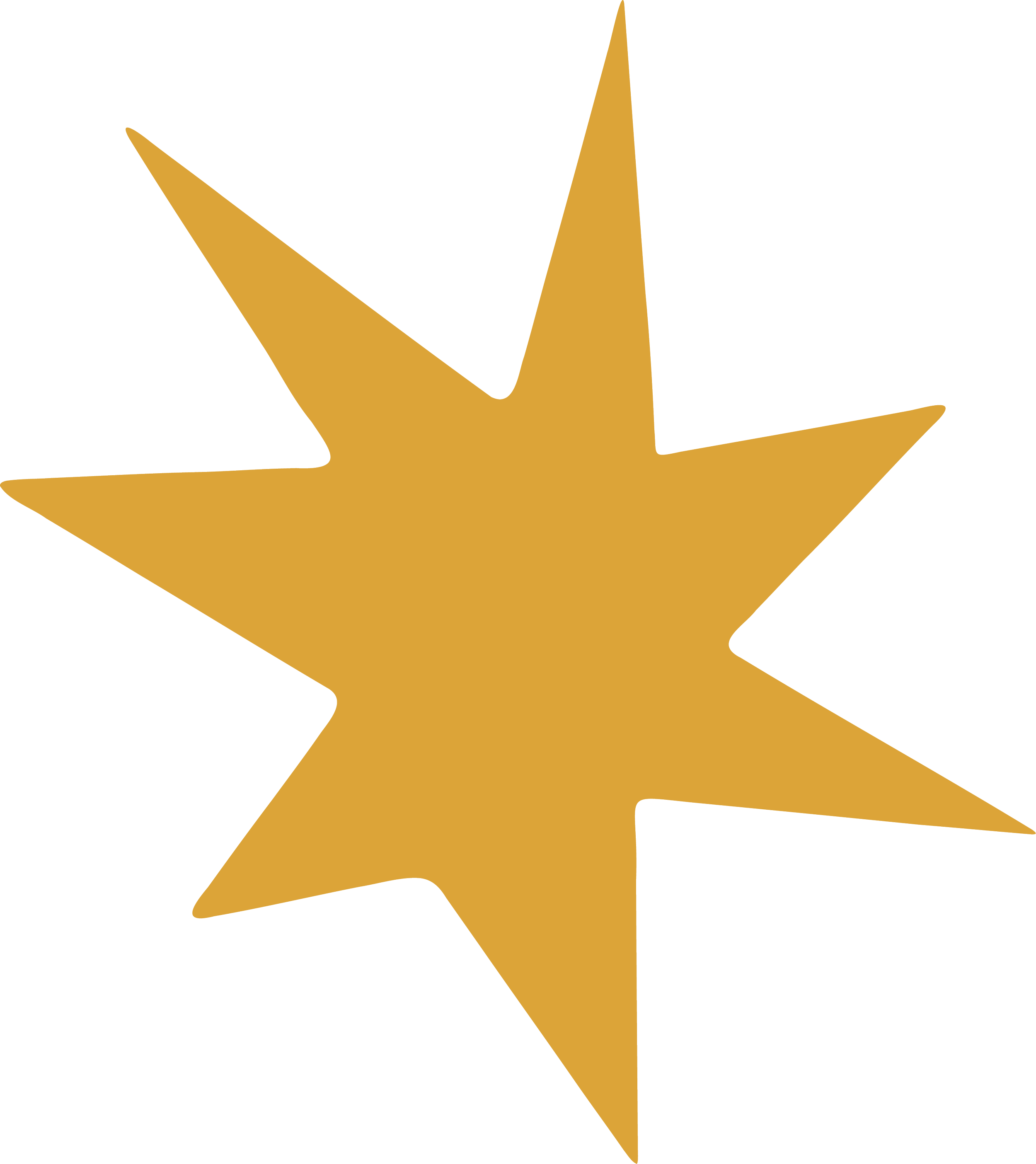 Gold star with transparent background