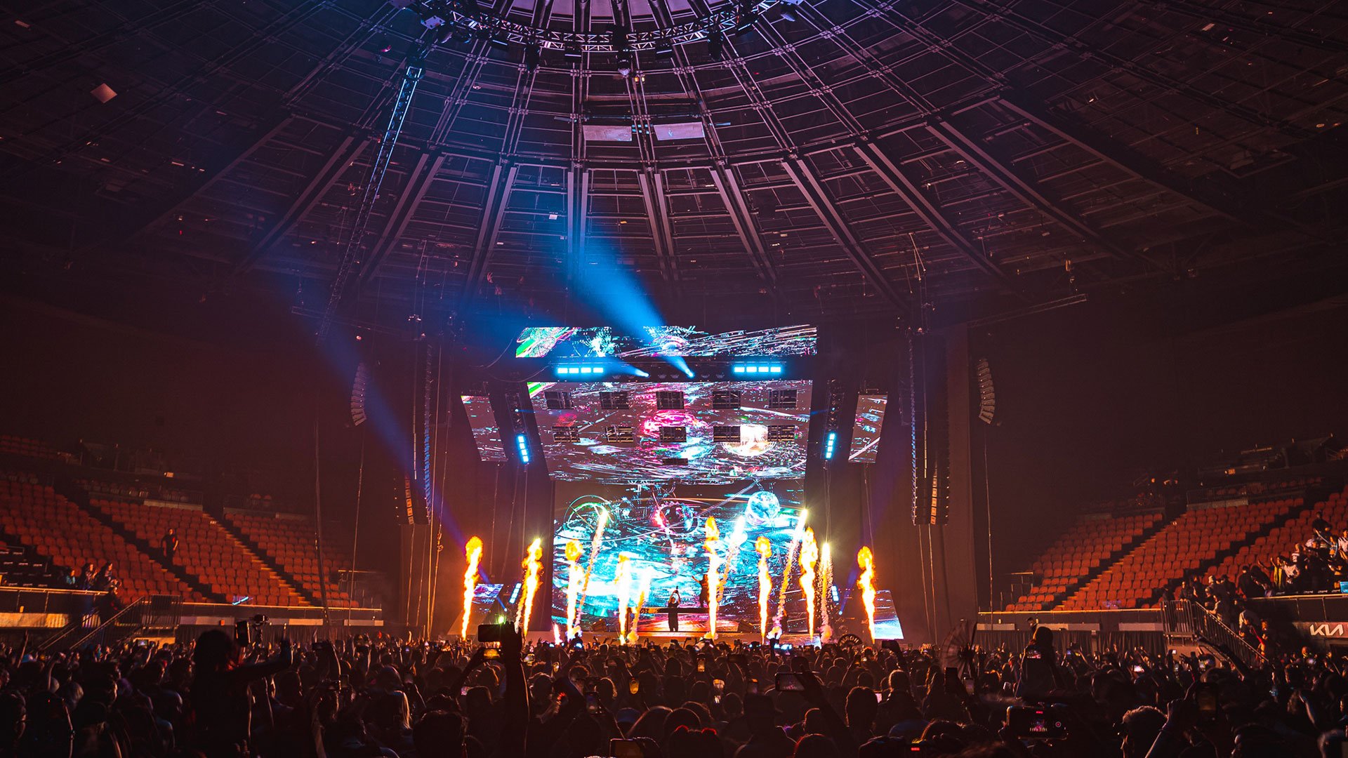 PK Sound Trinity package for Subtronics's concert at Kia Forum 2023
