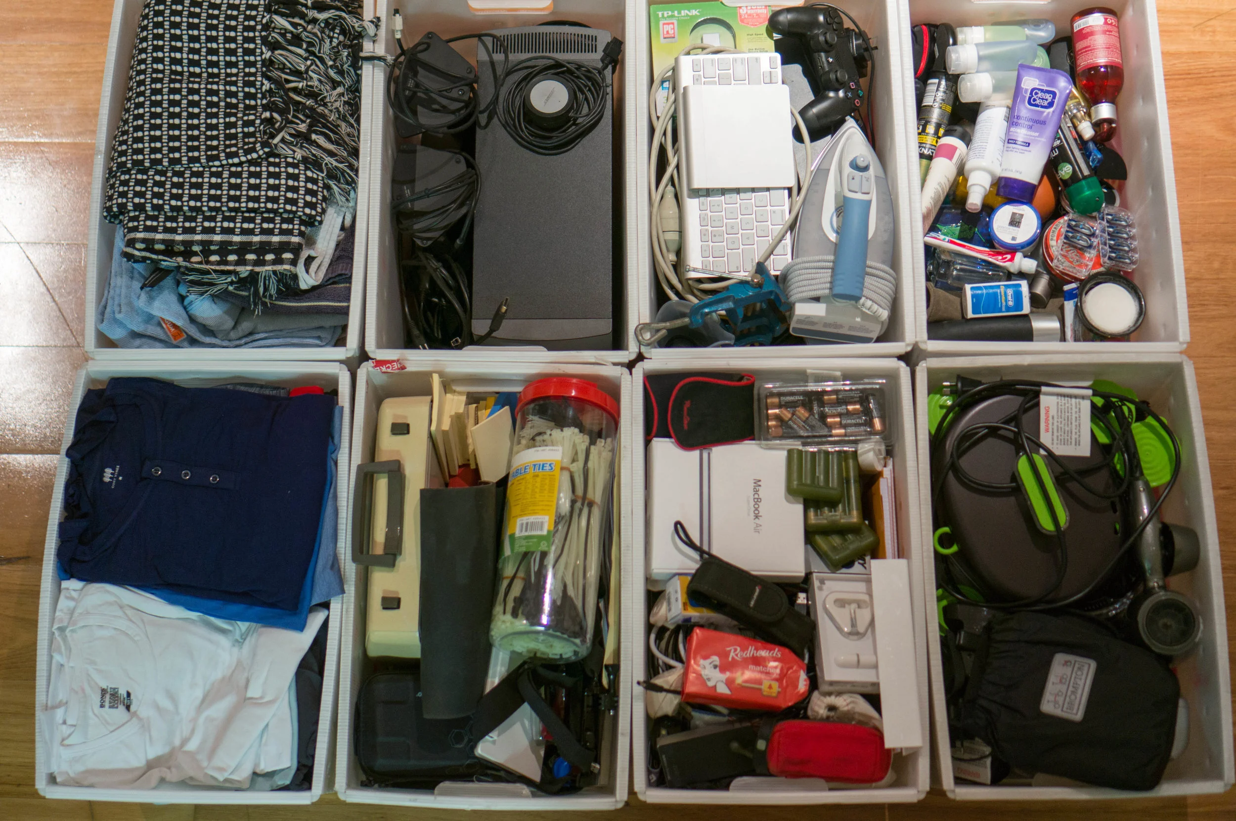 A year in boxes & bags