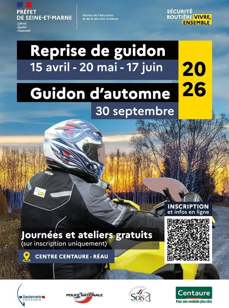 🚨 Le Printemps sera bient&ocirc;t l&agrave; ! Pourquoi ne pas faire une Reprise de guidon avec la Gendarmerie ?

D&eacute;p&ecirc;chez-vous ! &Ccedil;a part tr&egrave;s vite !

https://www.seine-et-marne.gouv.fr/Actions-de-l-Etat/Education-et-securi