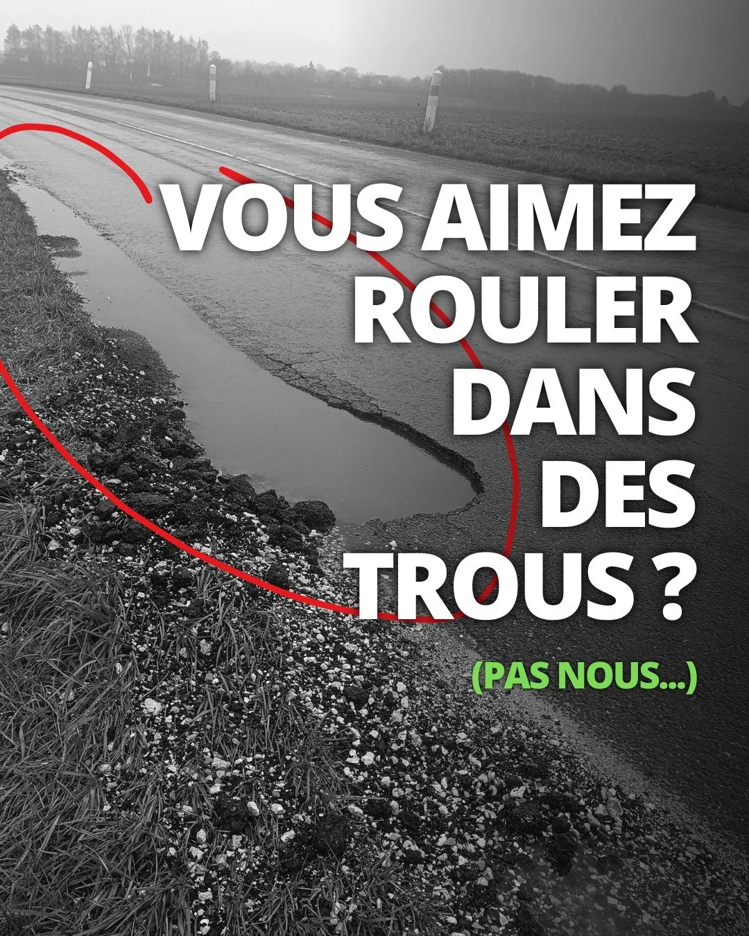 Vous aimez rouler dans des trous ?
Pas nous...

Ni @husaria_30 . Merci &agrave; lui pour son signalement et son temps.

@villedemoissycramayel Bonjour, vous faites quoi pour r&eacute;parer les trous sur la D57 ? O&ugrave; en sont les travaux annonc&e
