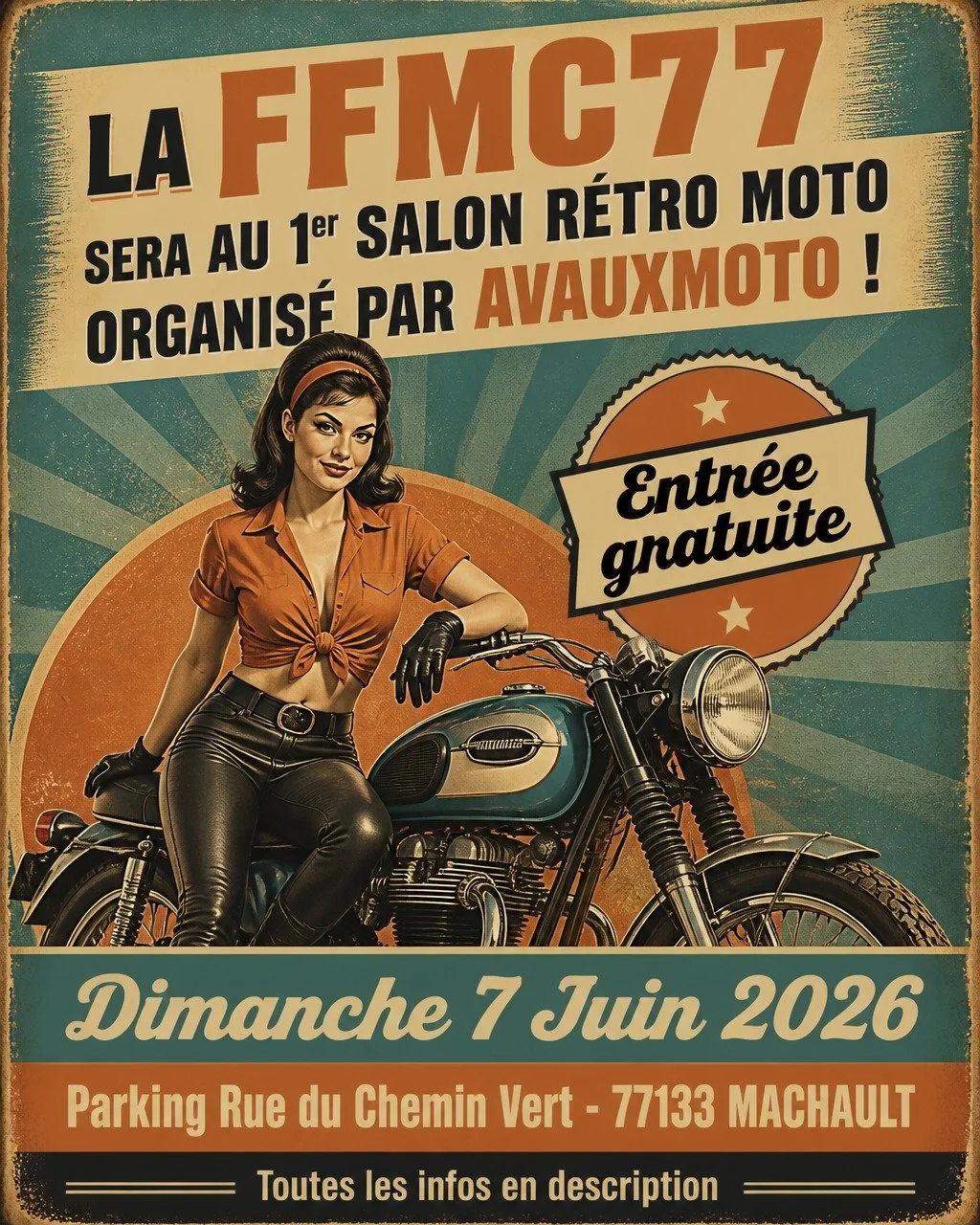 La FFMC 77 tiendra un stand au 1er salon R&eacute;tro Moto organis&eacute; par @avauxmotos !

Avis aux passionn&eacute;s de belles m&eacute;caniques, de chromes &eacute;tincelants et de nostalgie sur deux roues ! Que vous soyez motard collectionneur,