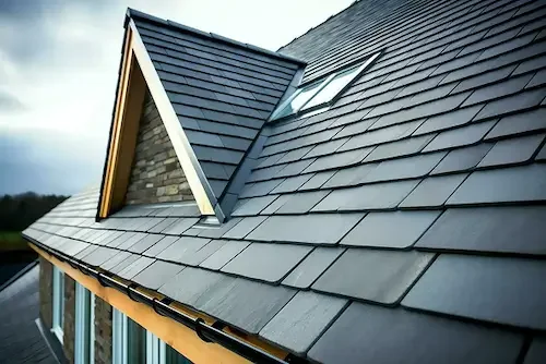 Premium slate roof replacement in Mission Canyon, CA, offering maximum fire protection and timeless style.