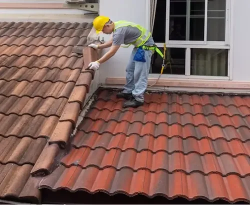 Expert tile roof repair for a Los Olivos estate, featuring professional leak prevention and tile alignment for luxury homes.
