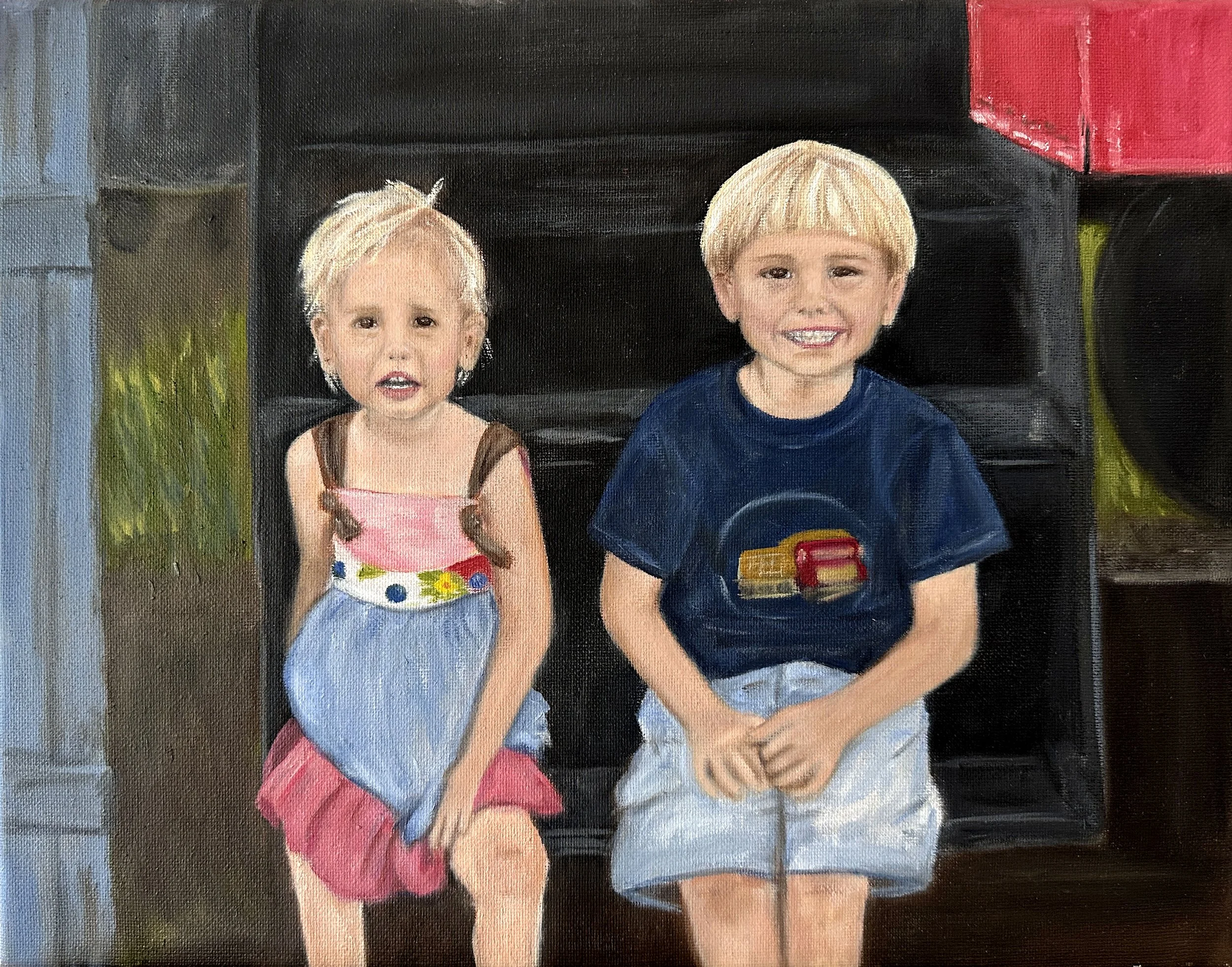 Littles on the caboose