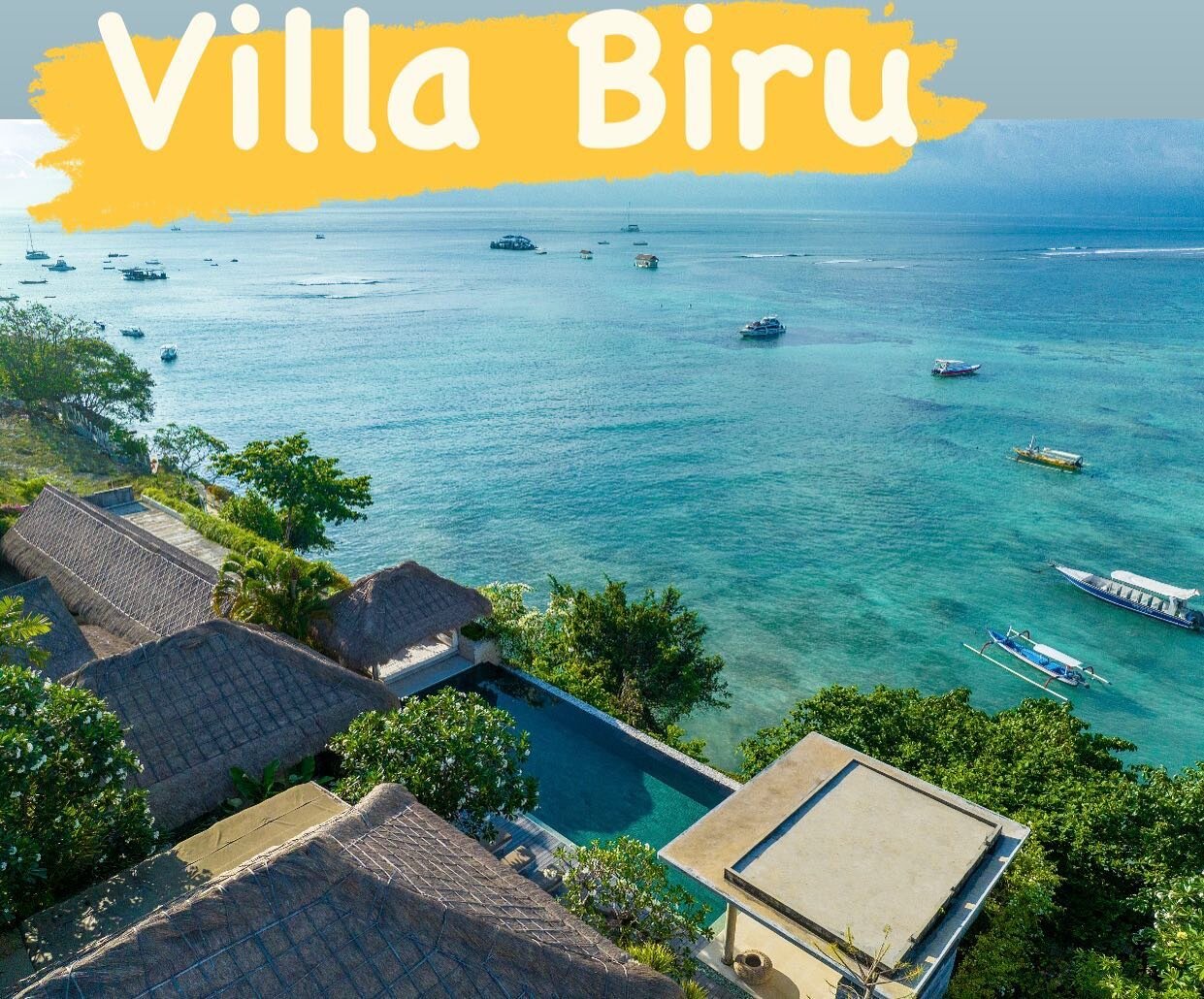 Complete ocean front, Villa Biru has been created with the aim of luxury and a feeling of the sea.