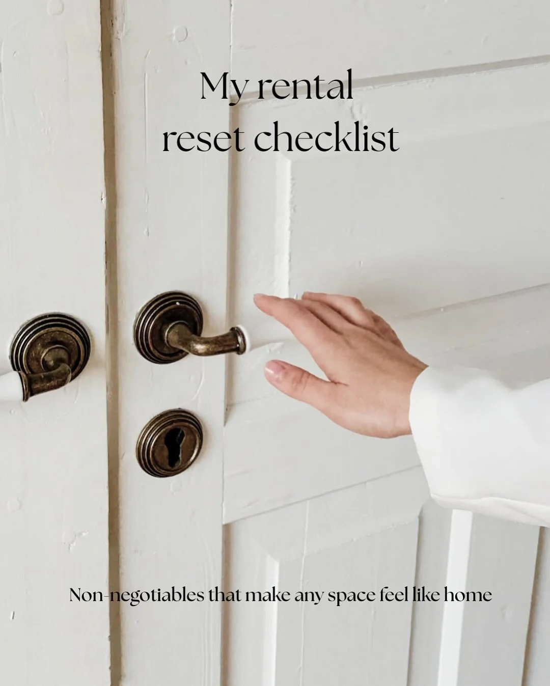 Rental Rest Checklist:

1. SAGE
Clear the space of any old and welcome new energy. It immediately makes the new crib feel fresh, calm, and truly yours.

2. PLUG-IN PENDANTS
No hardwiring needed here. A simple plug in fixture gives that soft, luxe amb
