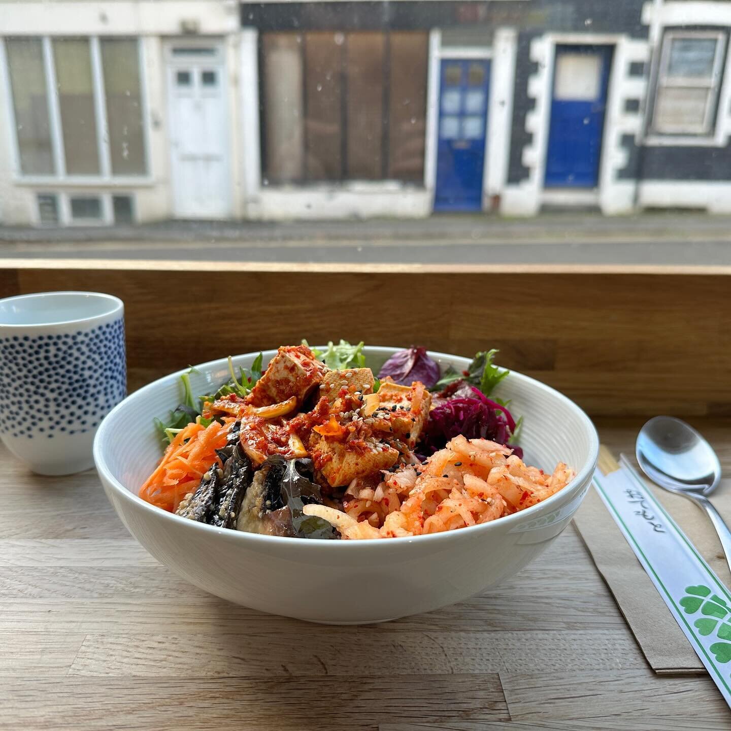 Not normally one to post a food pic but this Vegan Bibimbap from Time For Kimchi @timeforkimchi in Brighton is a must.

Gorgeous and warming and tasty on a freezing winter day. Perfect little escape during a walk around town.

If you&rsquo;re #vegan 