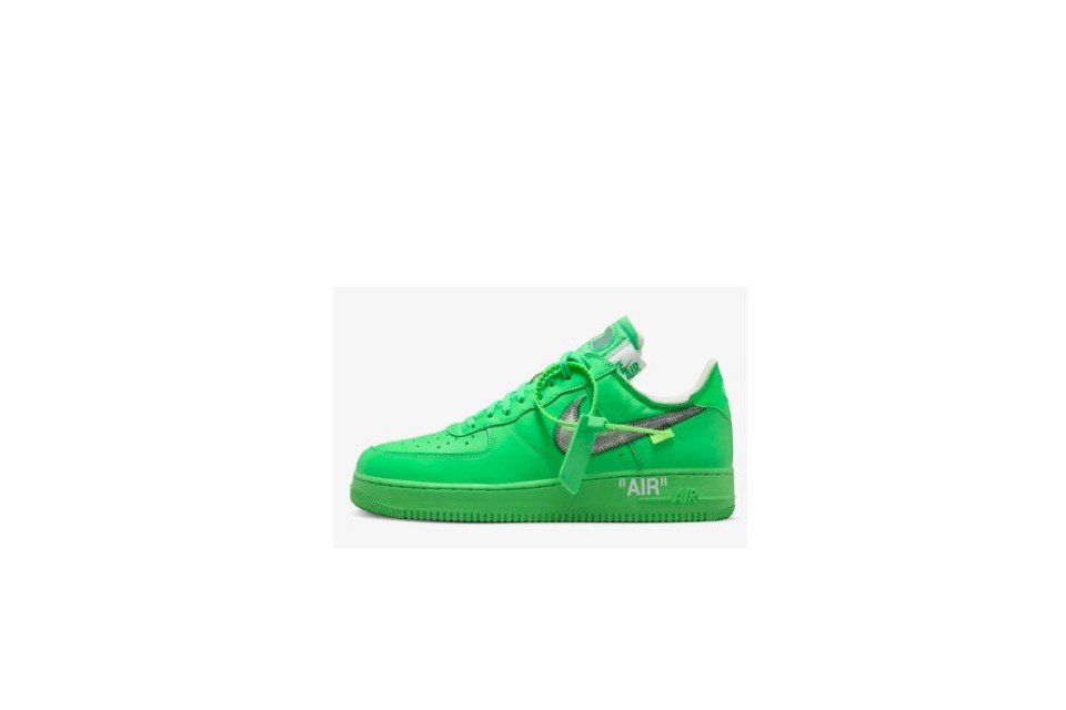 Nike Air Force 1 Hi sneakers in off-white and green