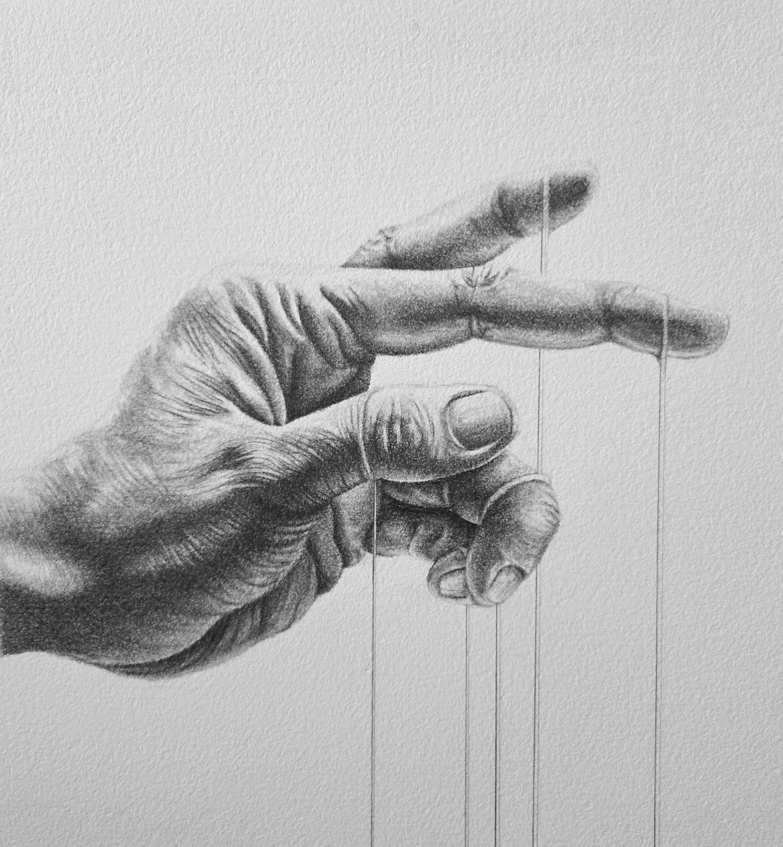 "Look up" (12"x30") Pencil on Paper