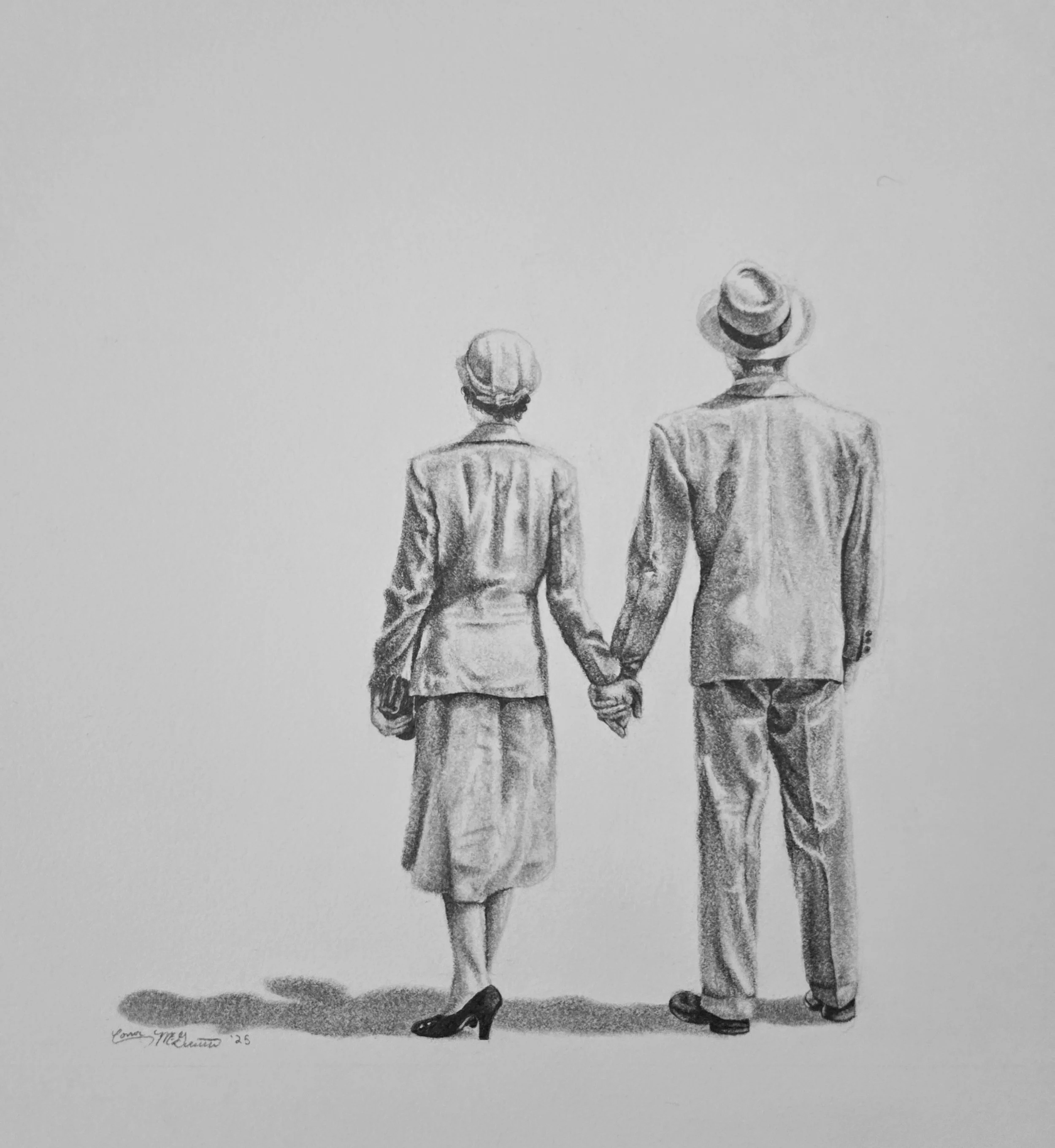 "Look Up" (12"x30") Pencil on Paper 