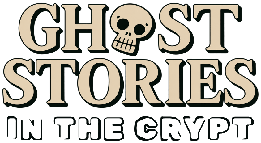 Ghost Stories in the Crypt logo: Voodoo Cellar's Skull icon replacing the O in the word ghost