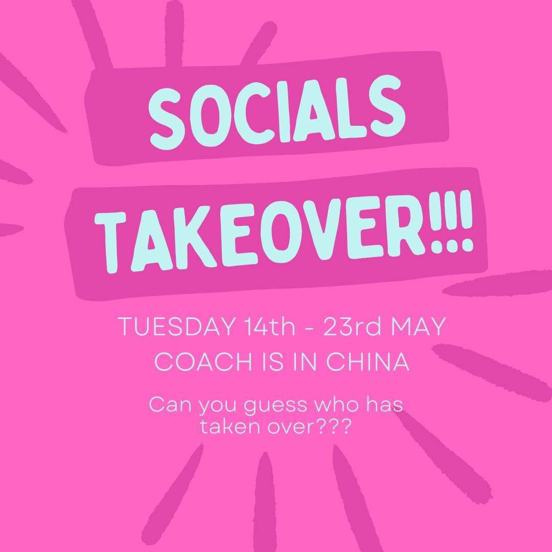 For the next 10 days we have an SOCIALS TAKEOVER!!! Can you guess who has taken over??? Follow and play along for a bit of fun!!!